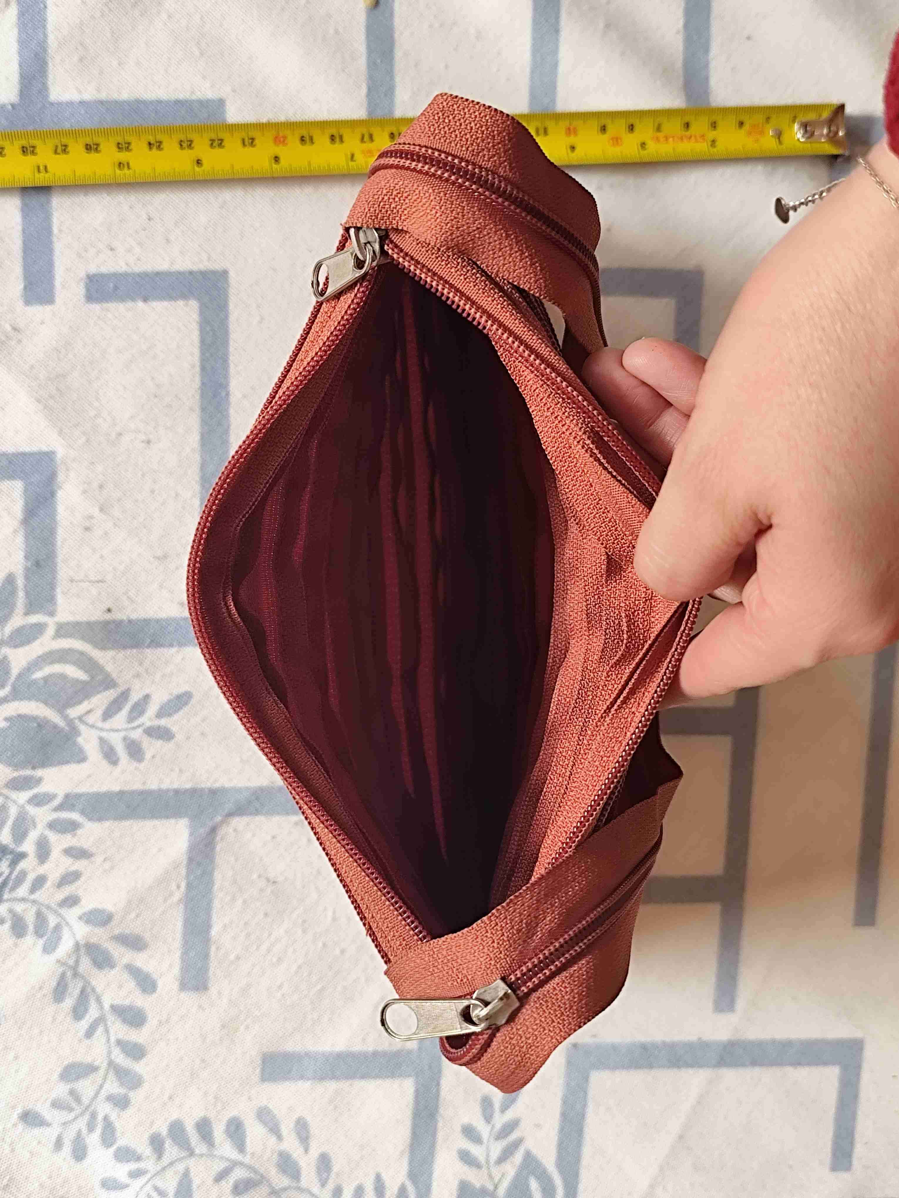 Cartera multibolsillos cafe - 2