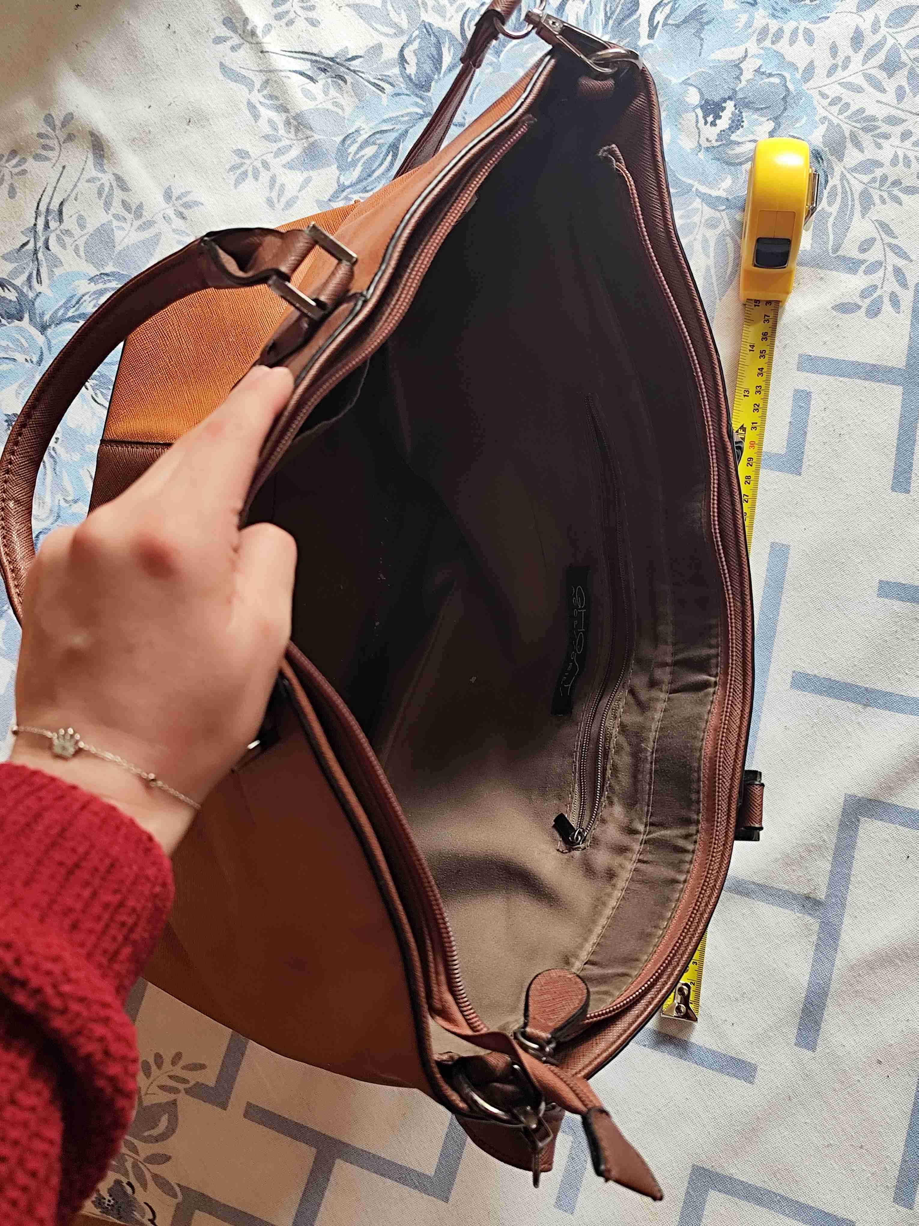 Cartera grande café de mujer - miniatura 3