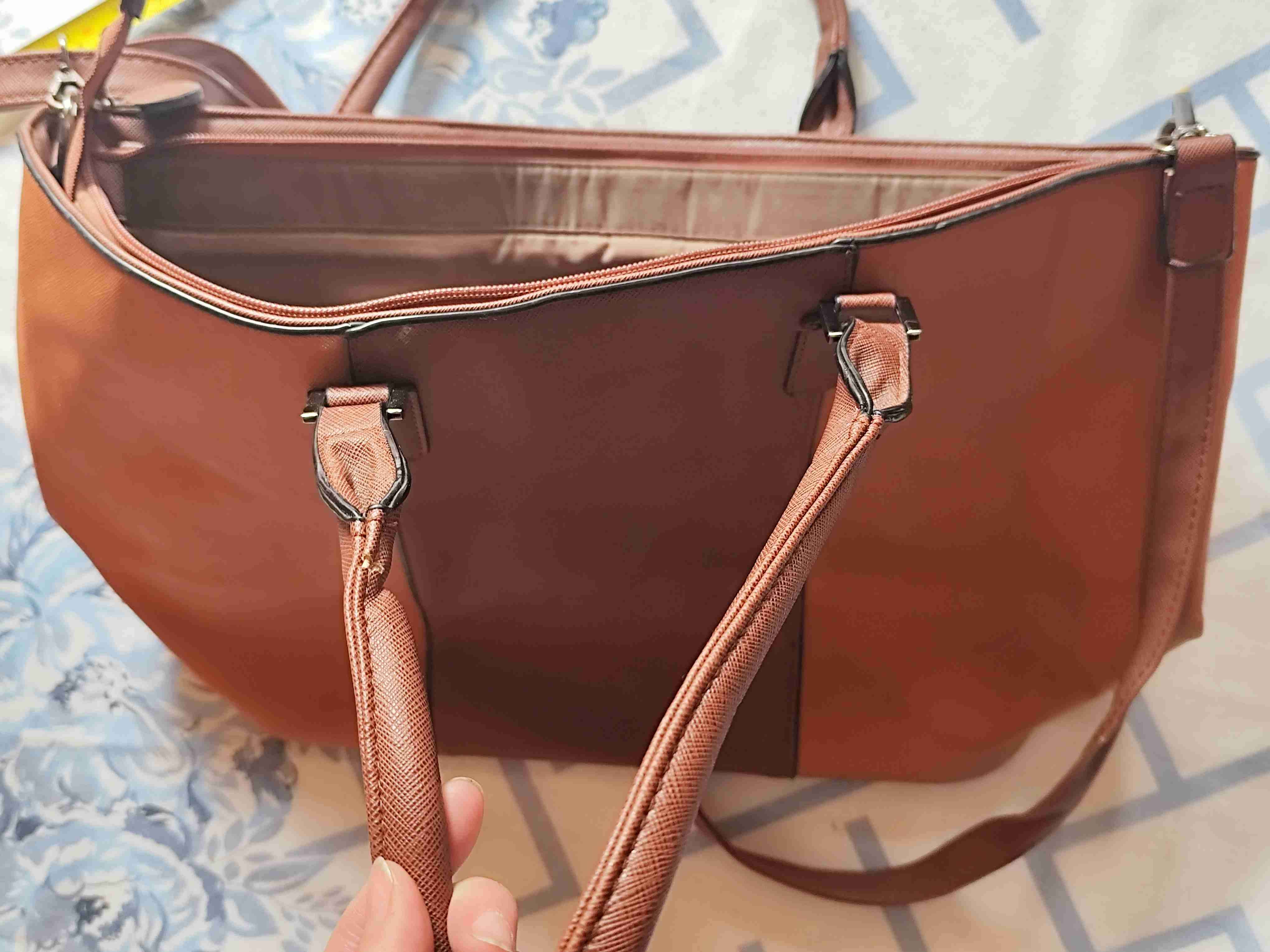 Cartera grande café de mujer - miniatura 5