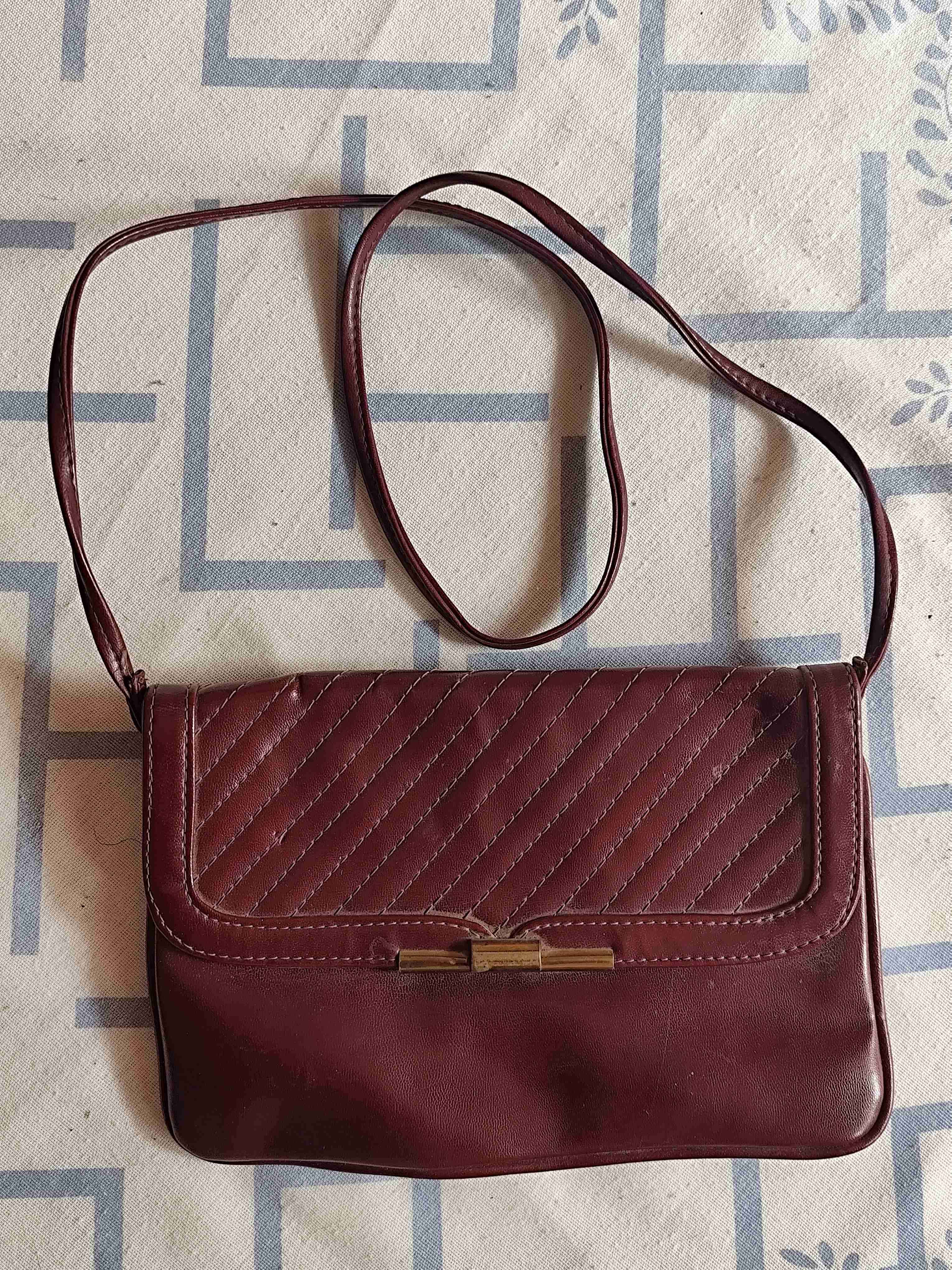 Cartera de cuero burdeos - miniatura 2