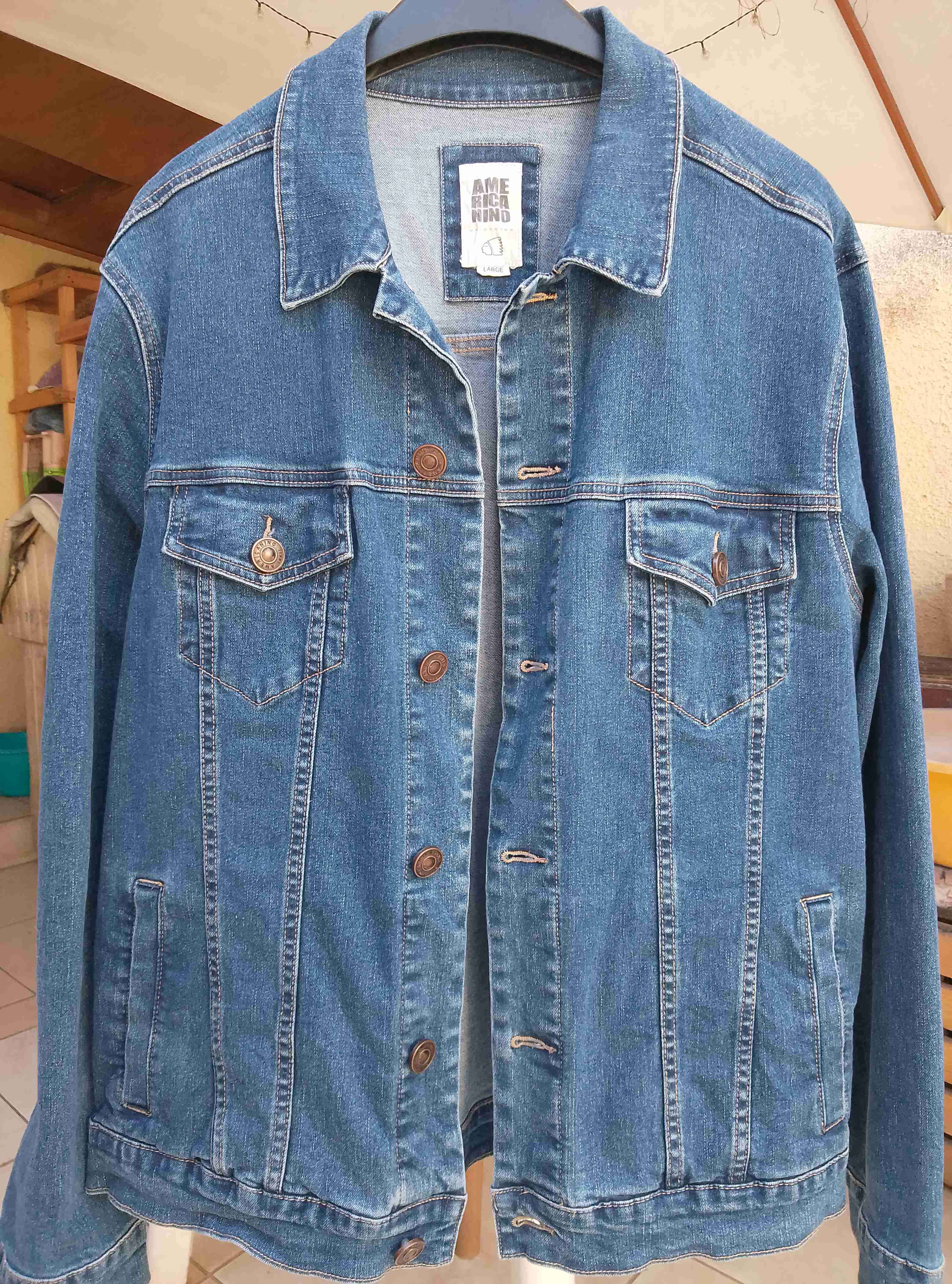 Chaqueta de mezclilla azul americanino - miniatura 4