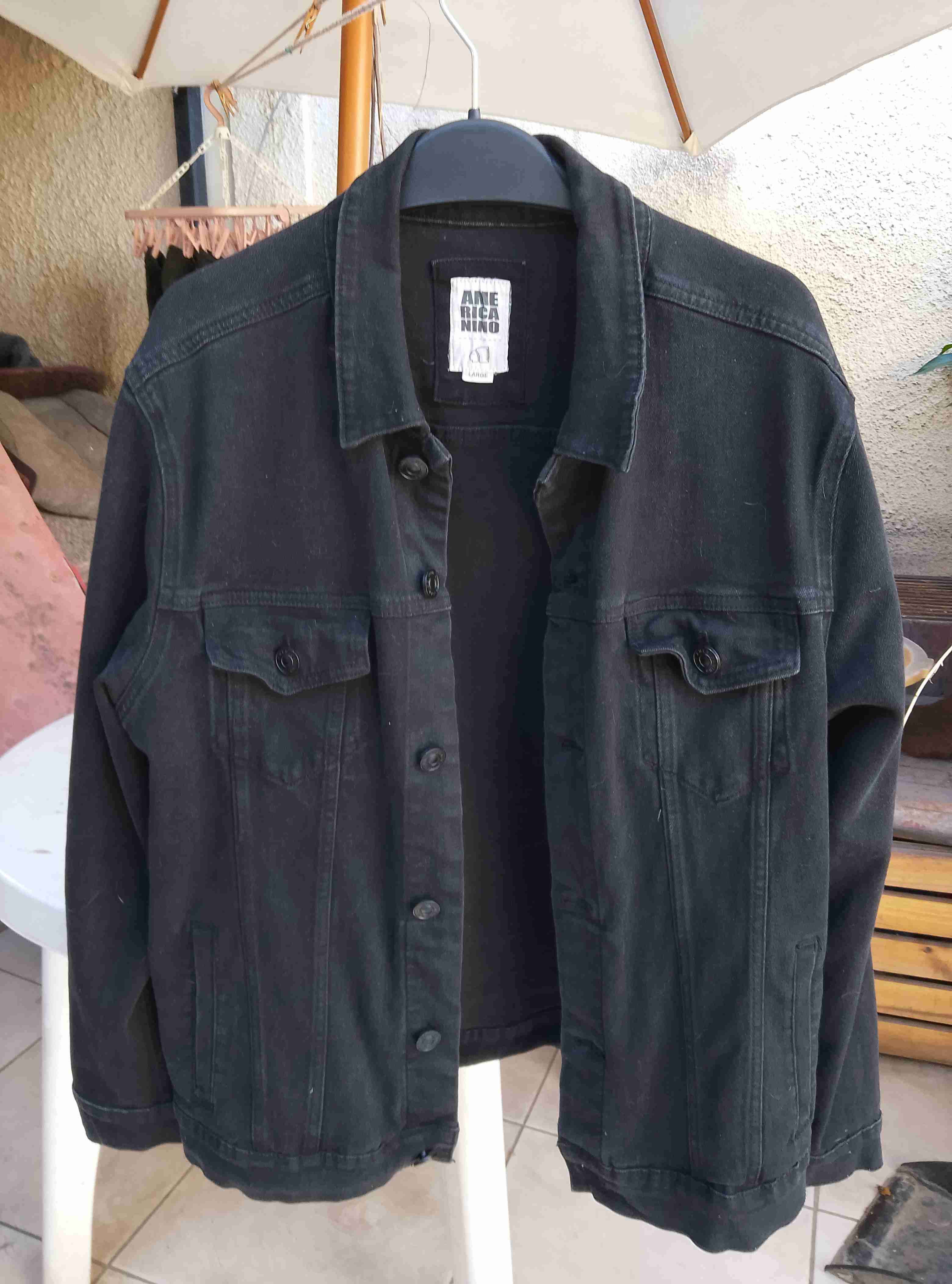 Chaqueta de mezclilla negra americanino - 1