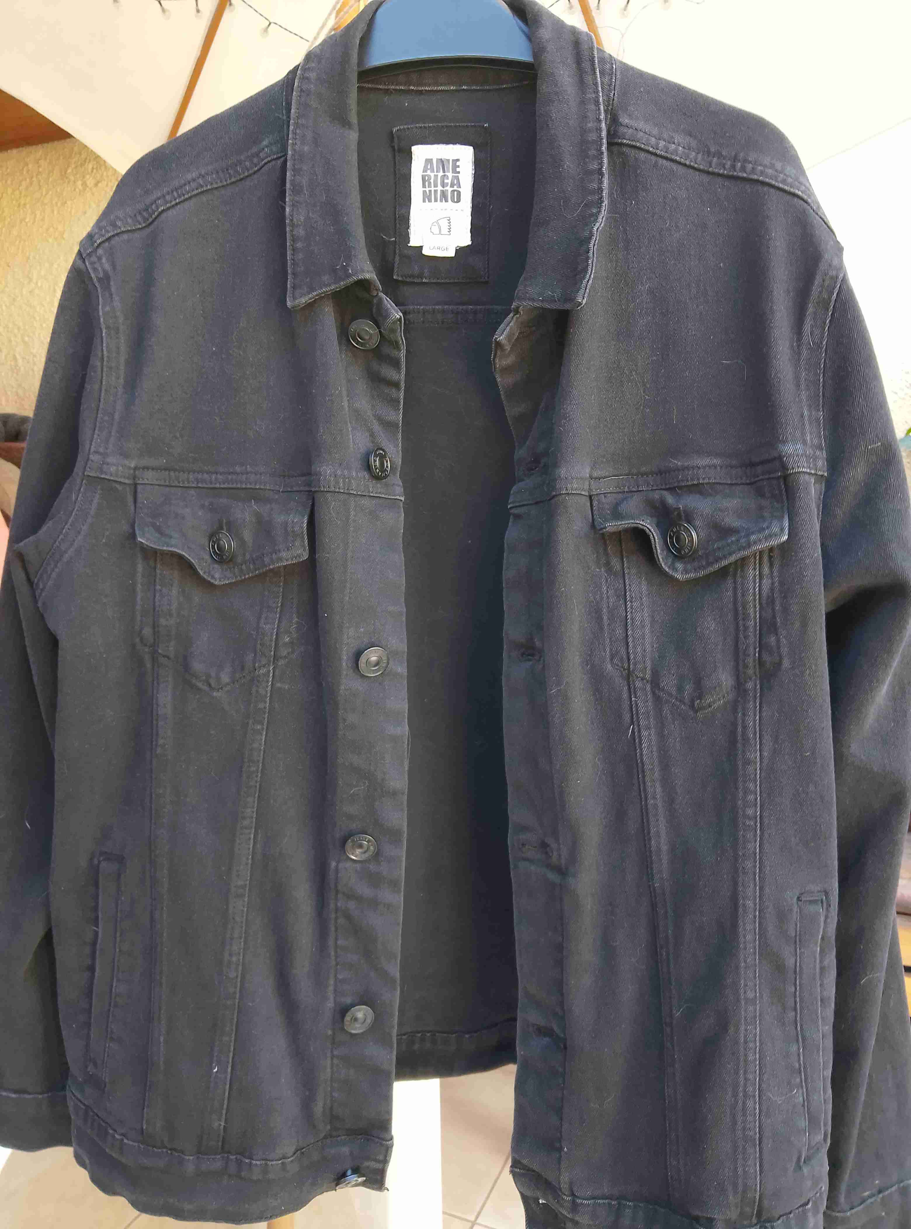 Chaqueta de mezclilla negra americanino - 2