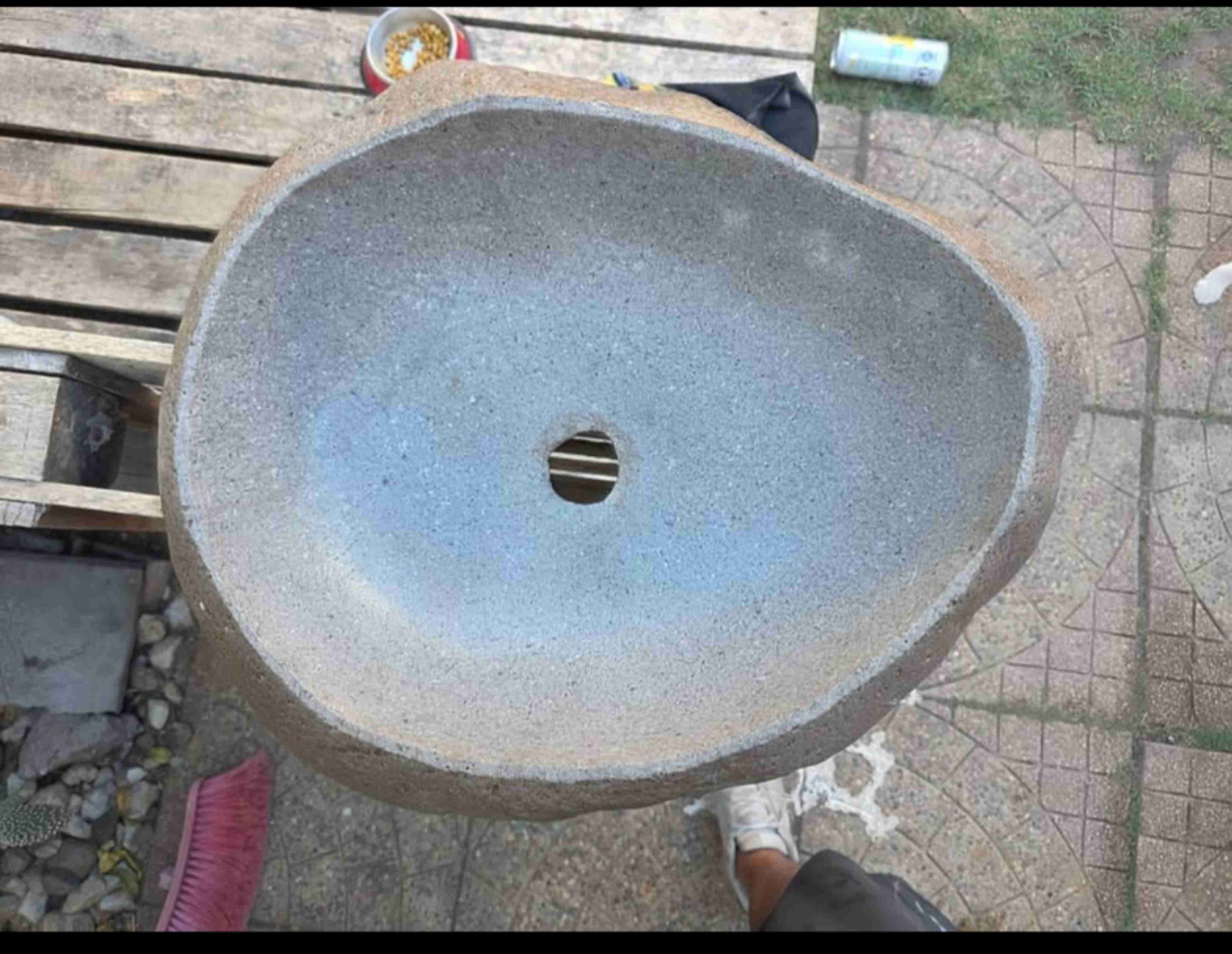 Lavamanos de piedra rústico - miniatura 3