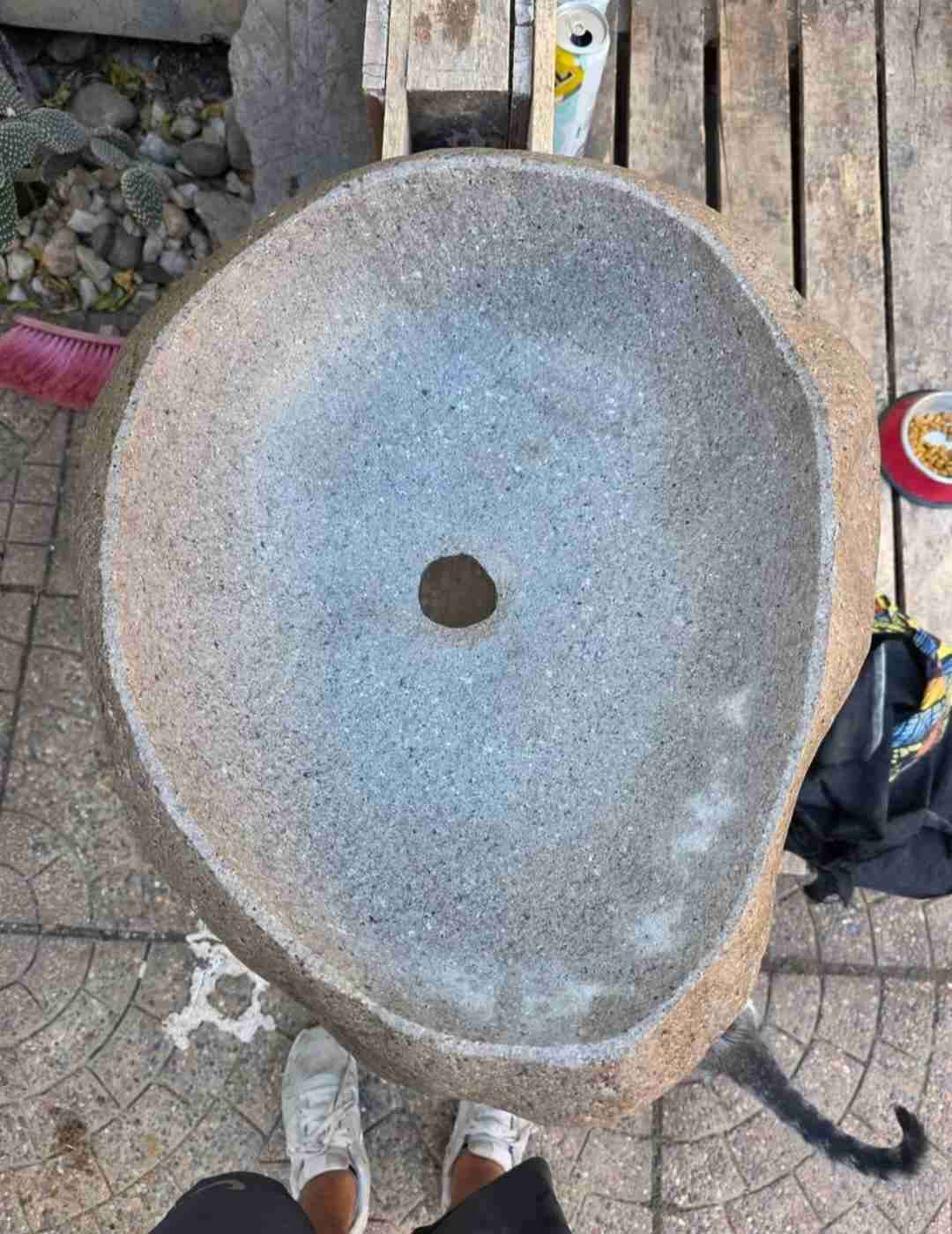 Lavamanos de piedra rústico - miniatura 4