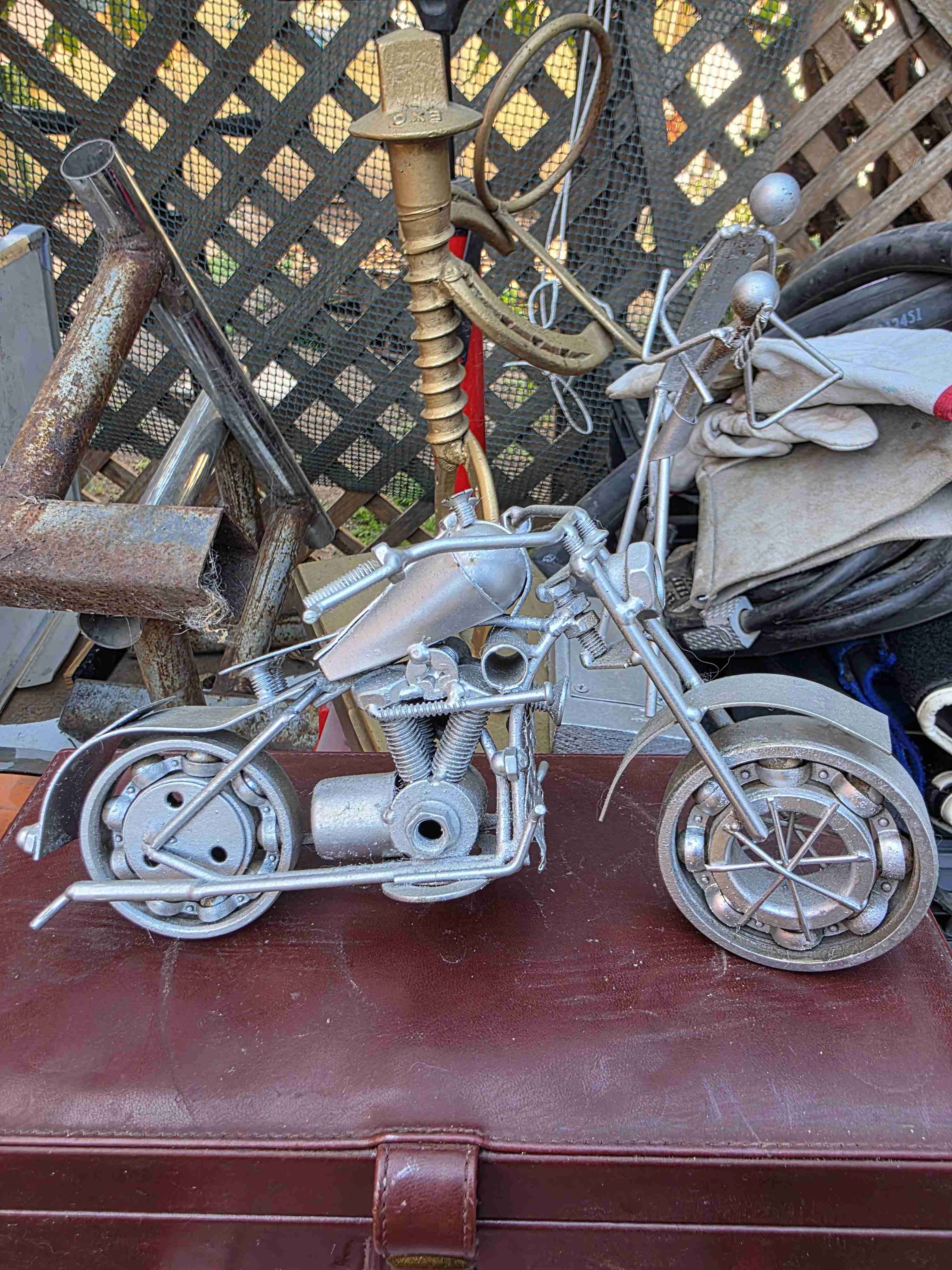 Modelo de moto metálica decorativa - 2