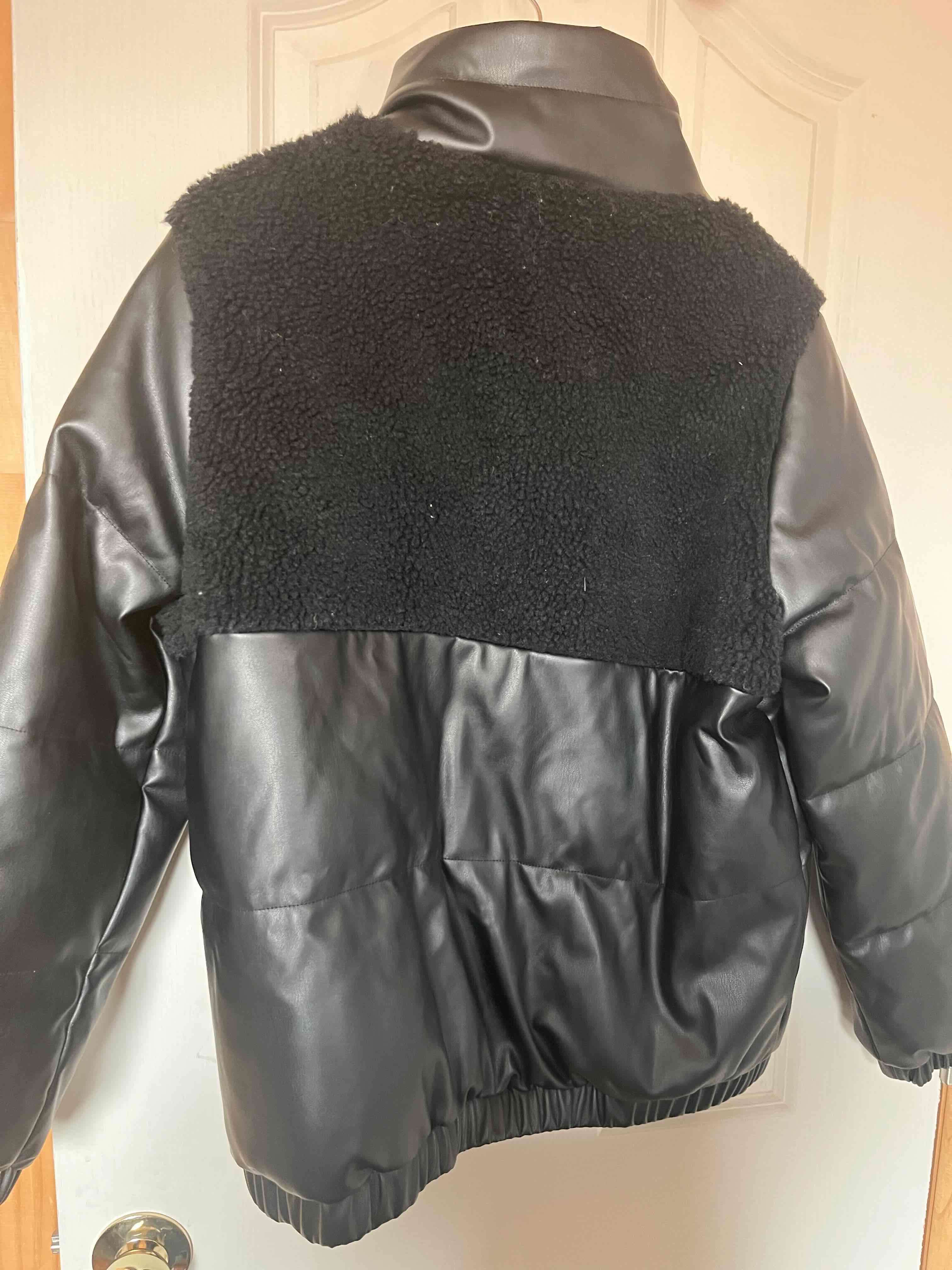 Chaqueta de cuero sintético negro - miniatura 3