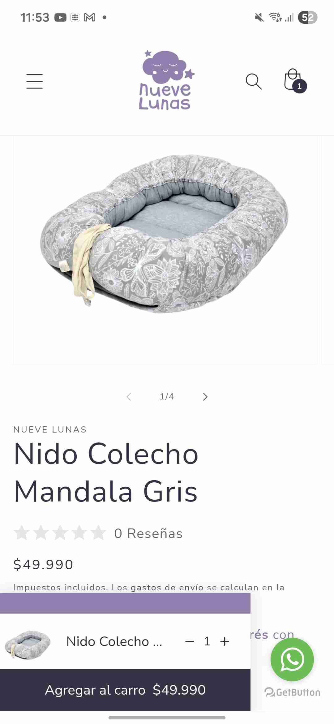 Nido colecho gris nueve lunas - miniatura 4