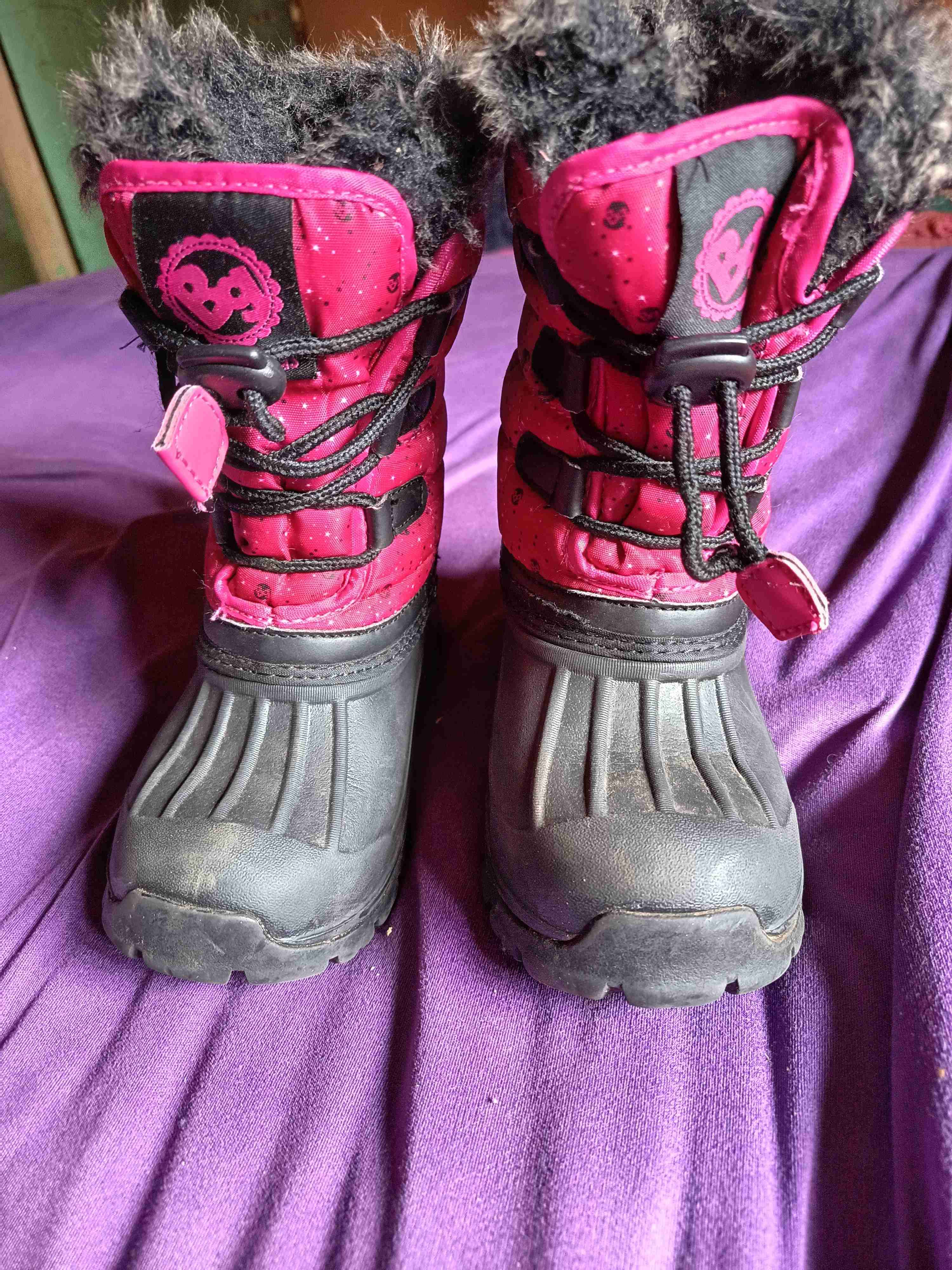 Botas de nieve rosa infantil - miniatura 2