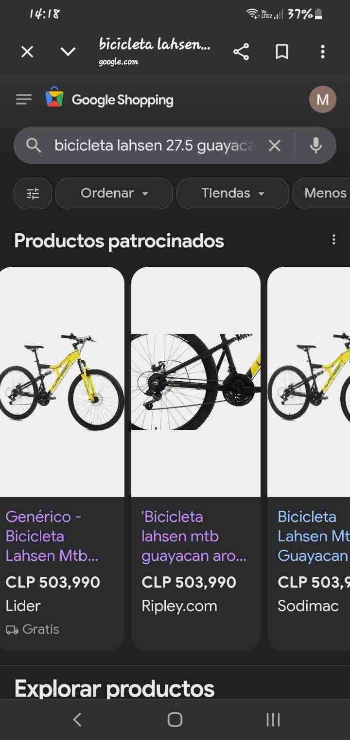 Bicicleta Lahsen amarilla y negra - miniatura 3