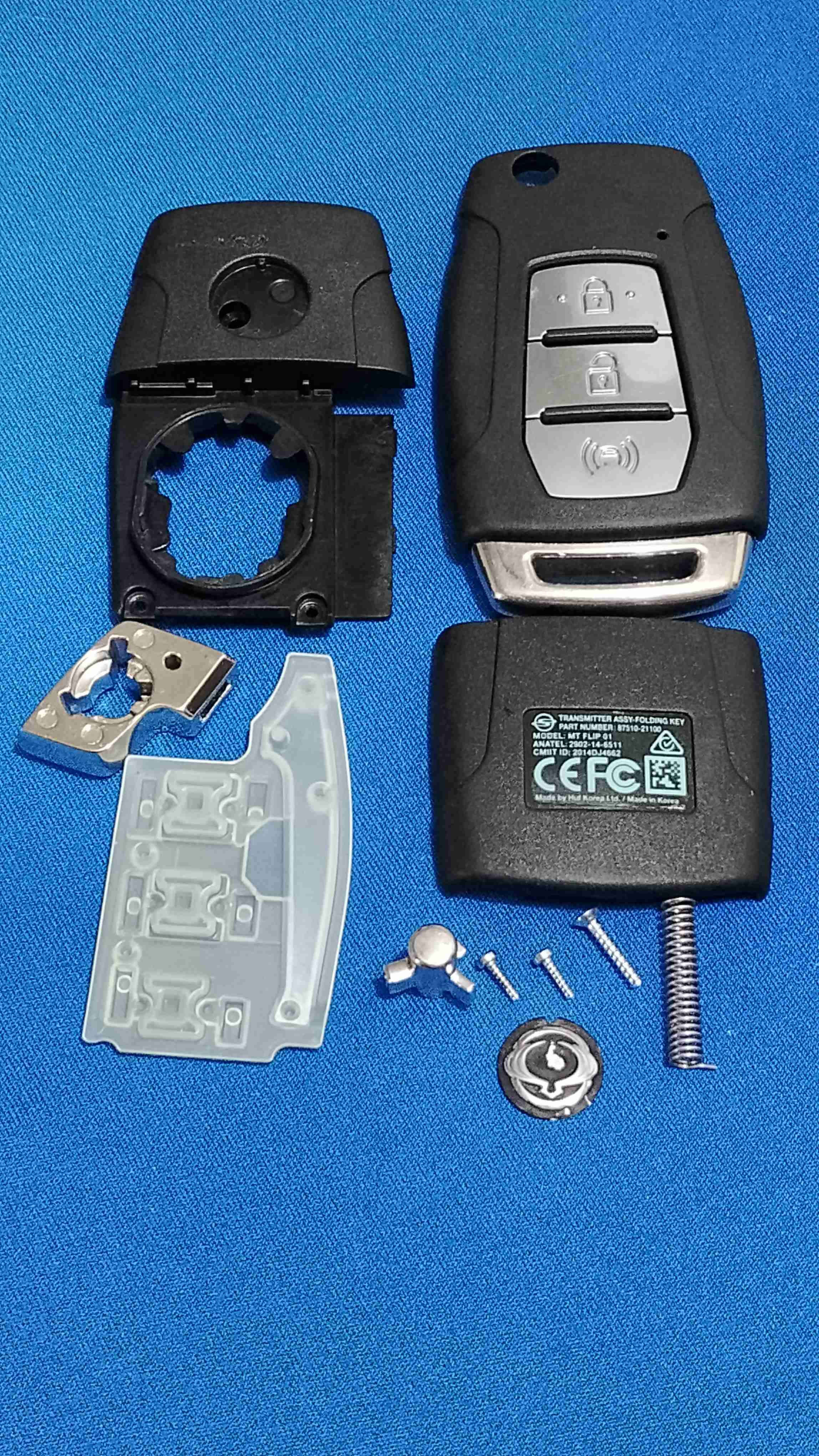 Carcasa Llave Ssanyong 3 botones - 5