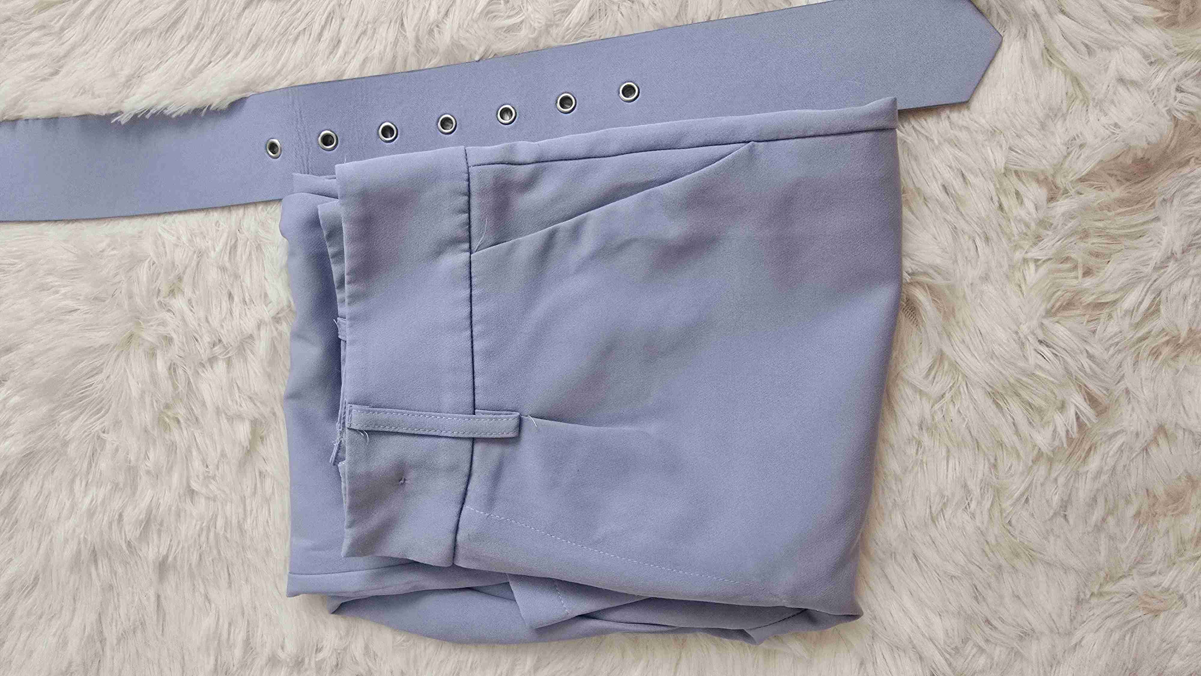 Pantalón azul claro / celeste cintura alta - miniatura 3