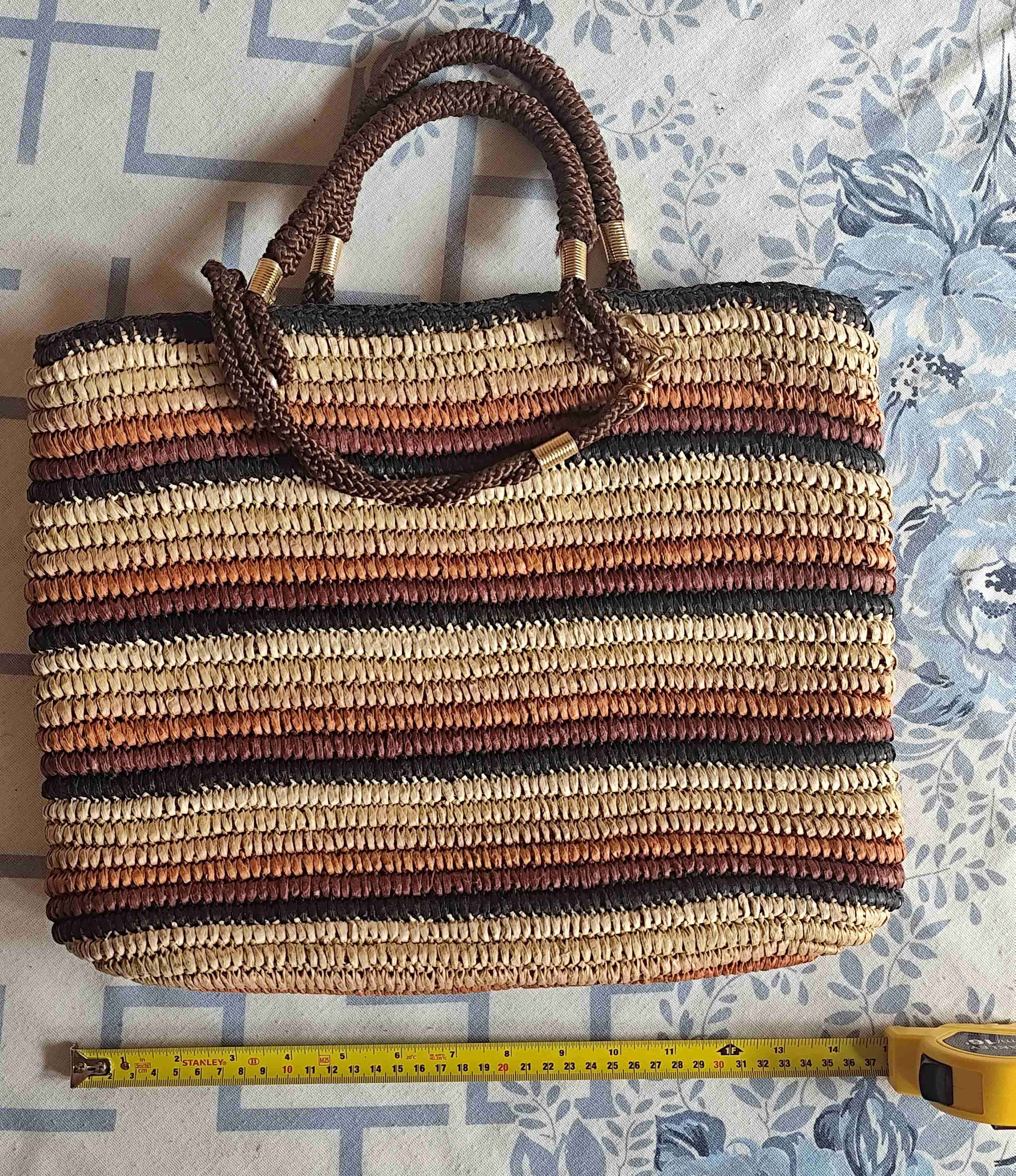 Cartera tejida a rayas - miniatura 2