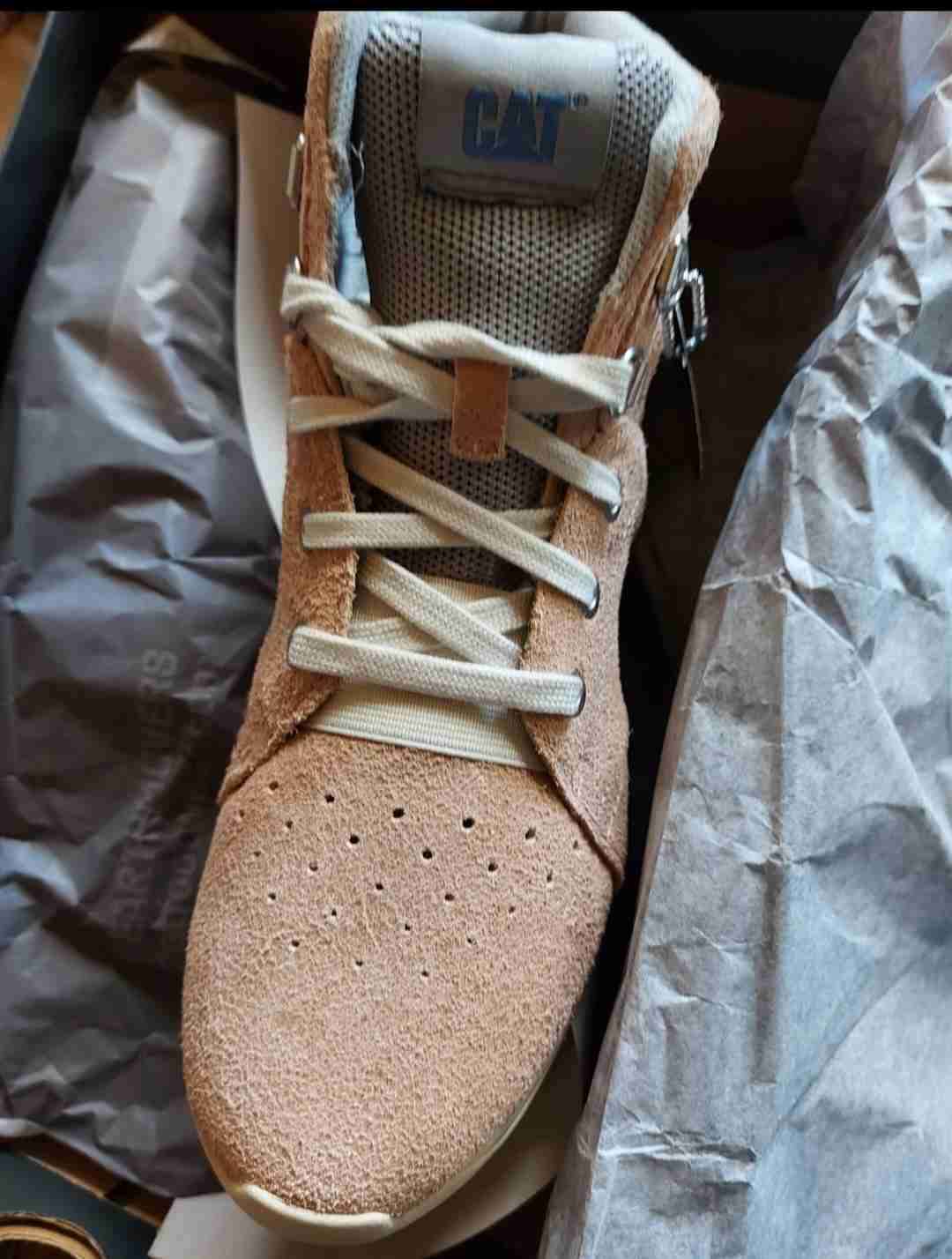 Zapatillasde cuero CAT rosados - miniatura 2