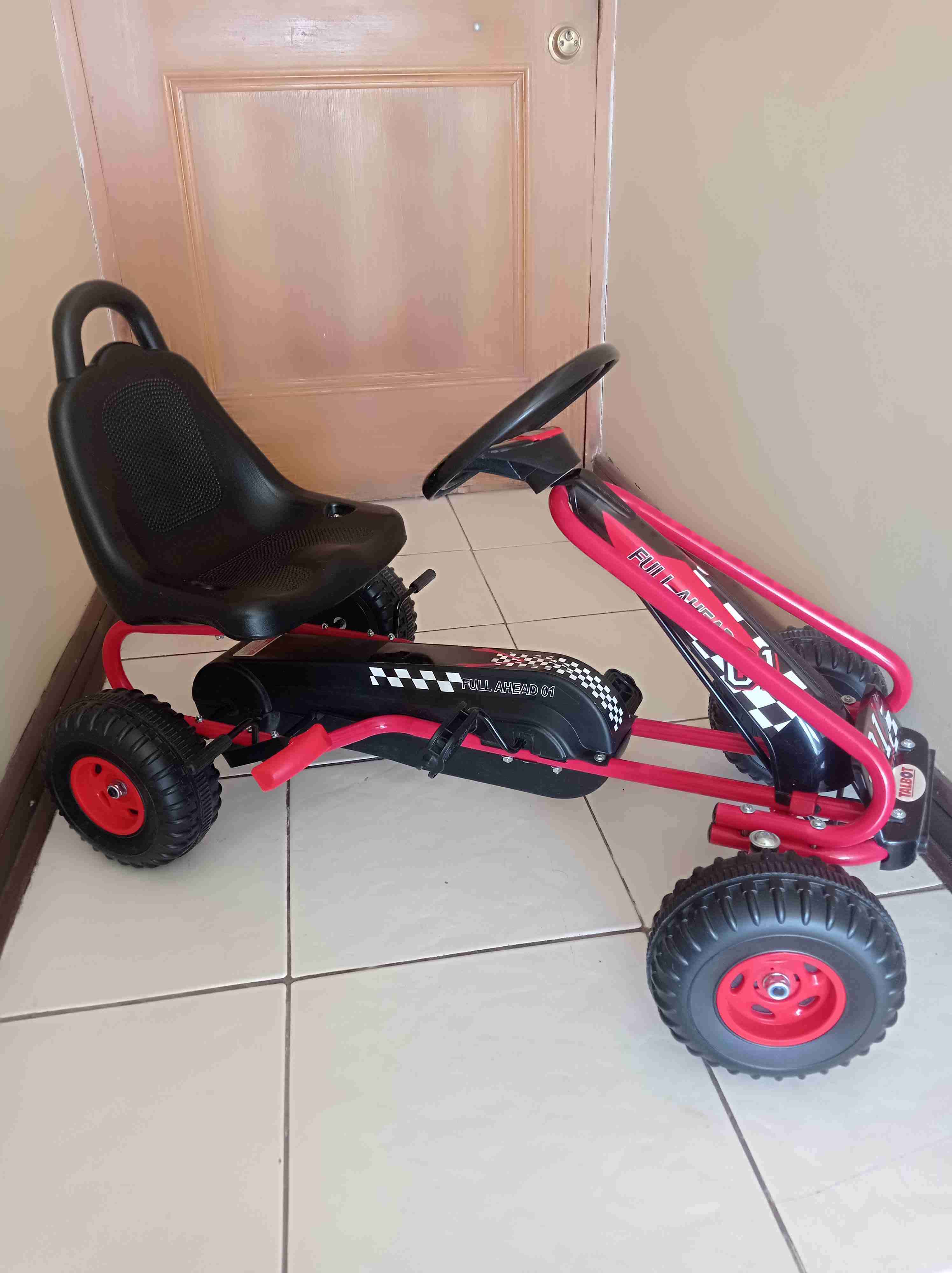 Kart a pedales rojo infantil - miniatura 2