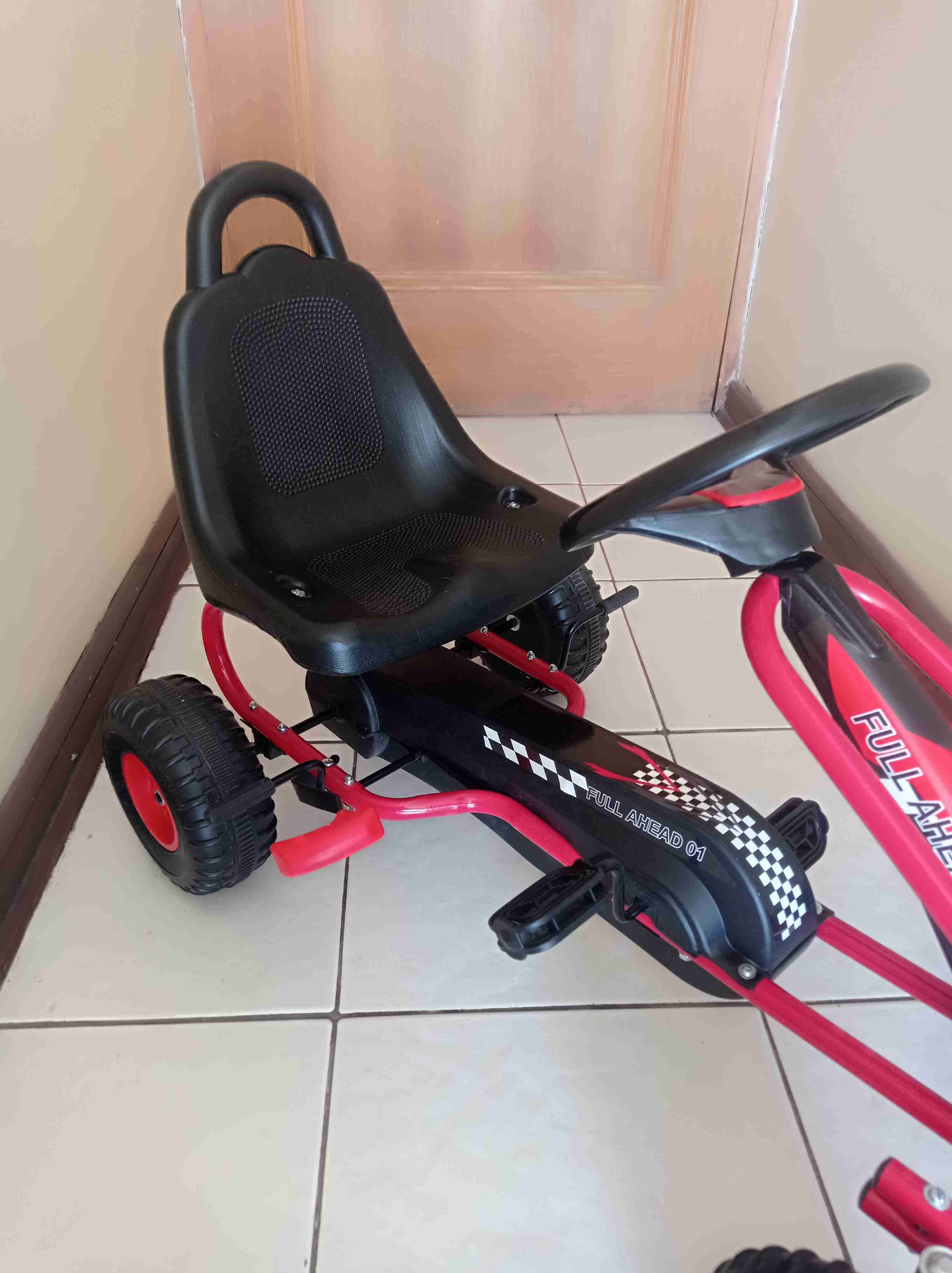 Kart a pedales rojo infantil - miniatura 3