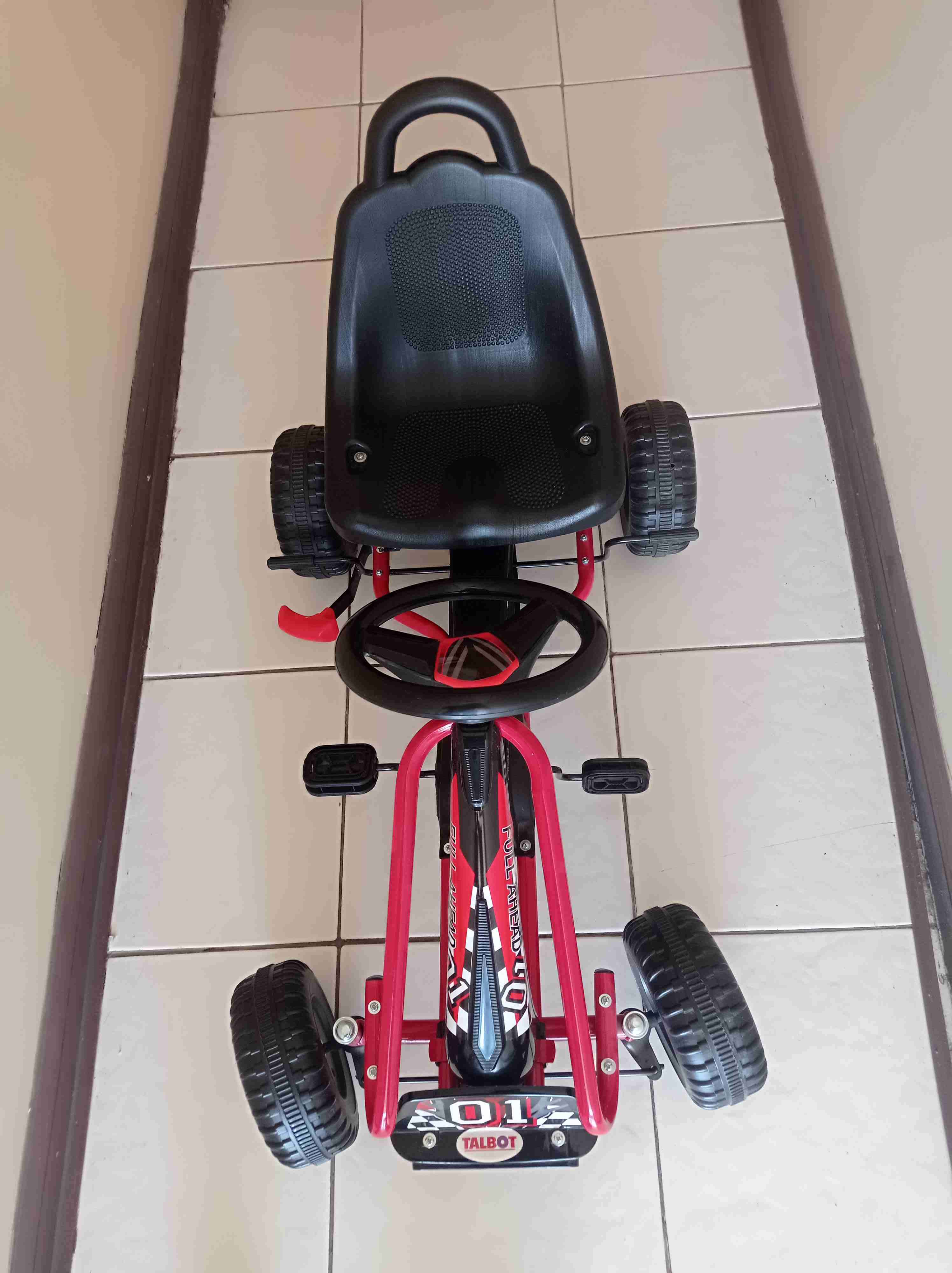 Kart a pedales rojo infantil - miniatura 4