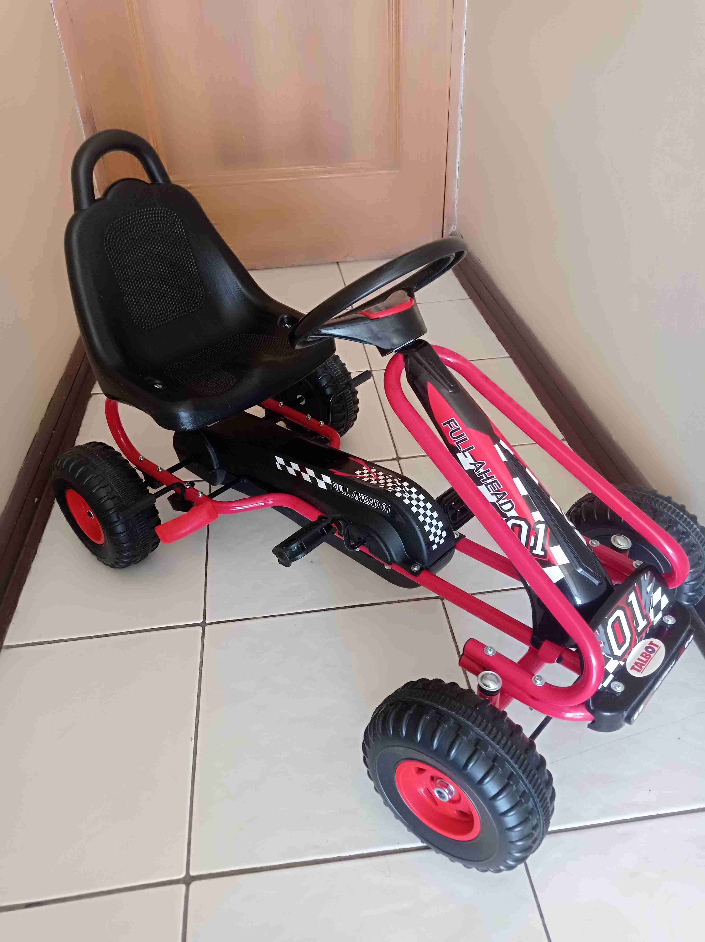 Kart a pedales rojo infantil - miniatura 6