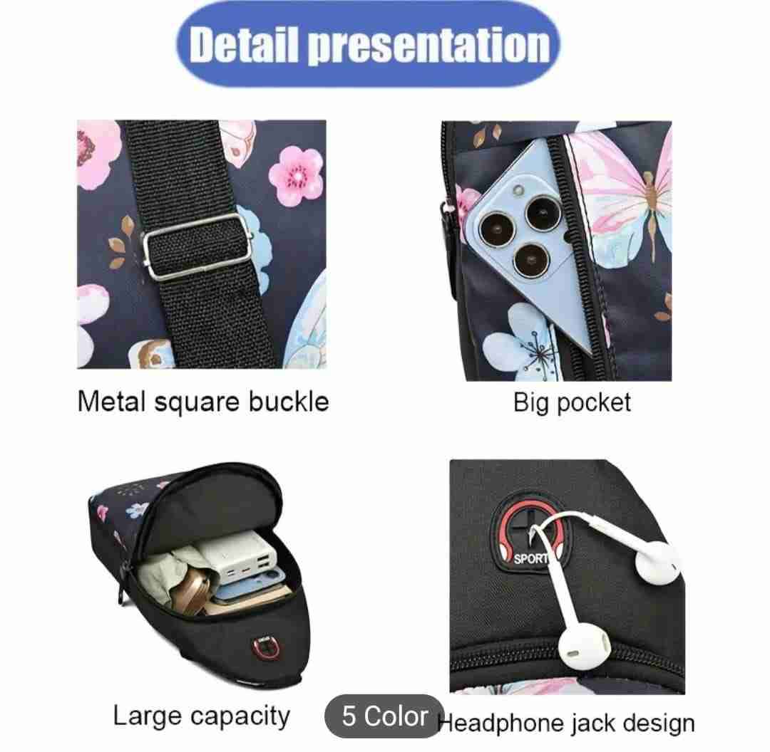 Mochila bandolera floral - miniatura 4