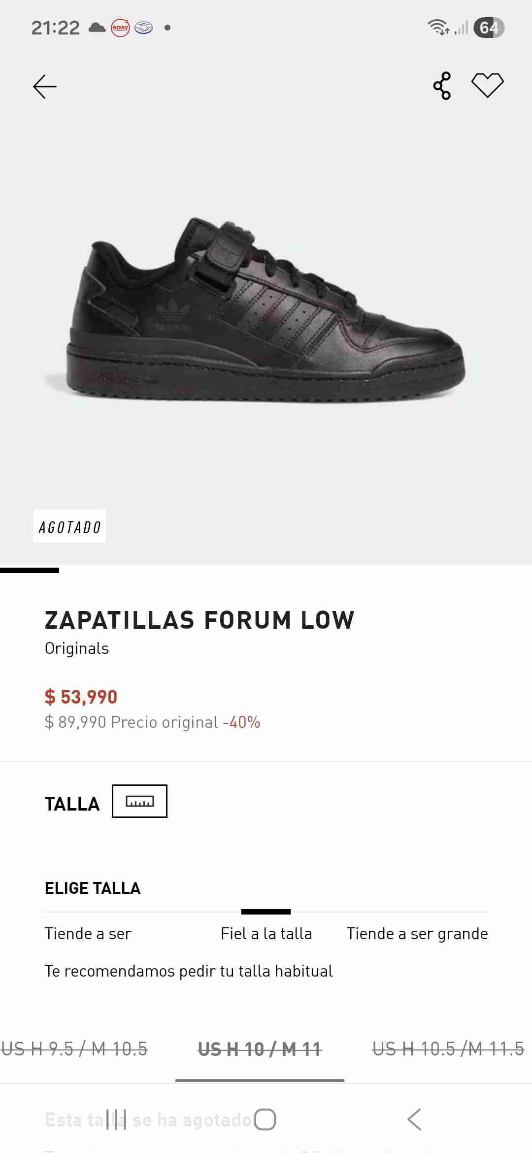 Zapatillas negras Forum Low - miniatura 5