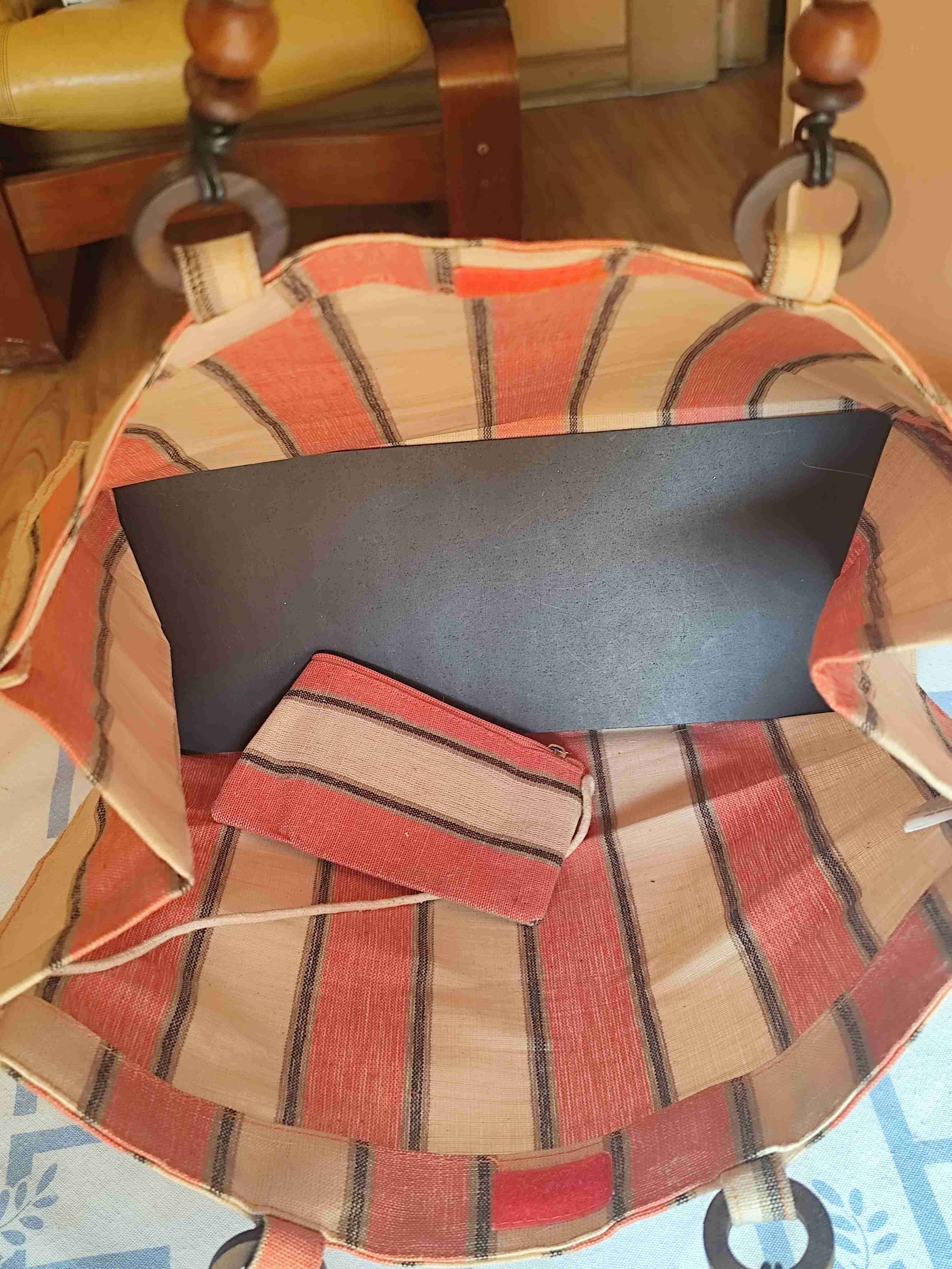 Bolso de tela a rayas - miniatura 3