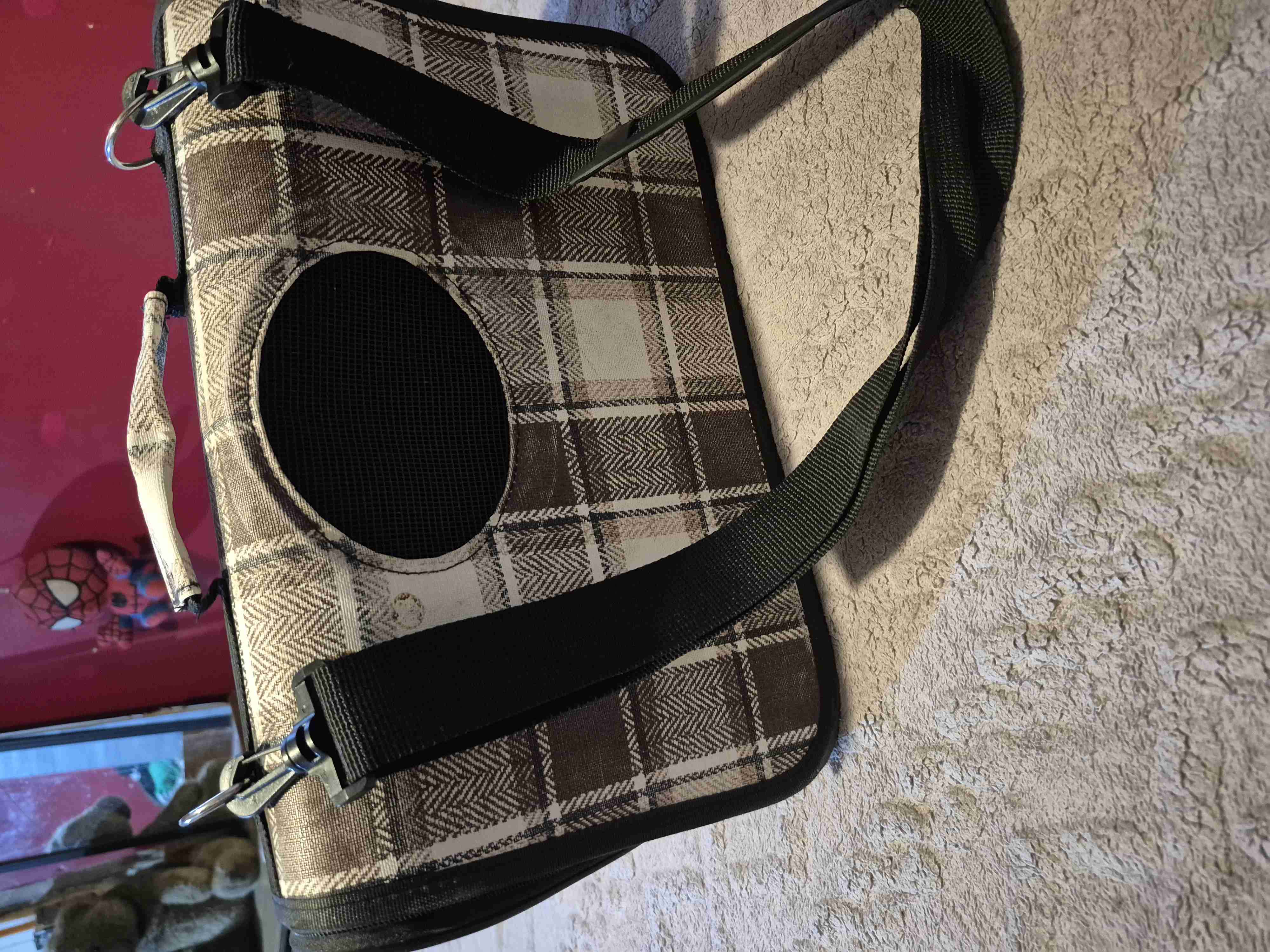 Transportadora de mascotas negra - 2