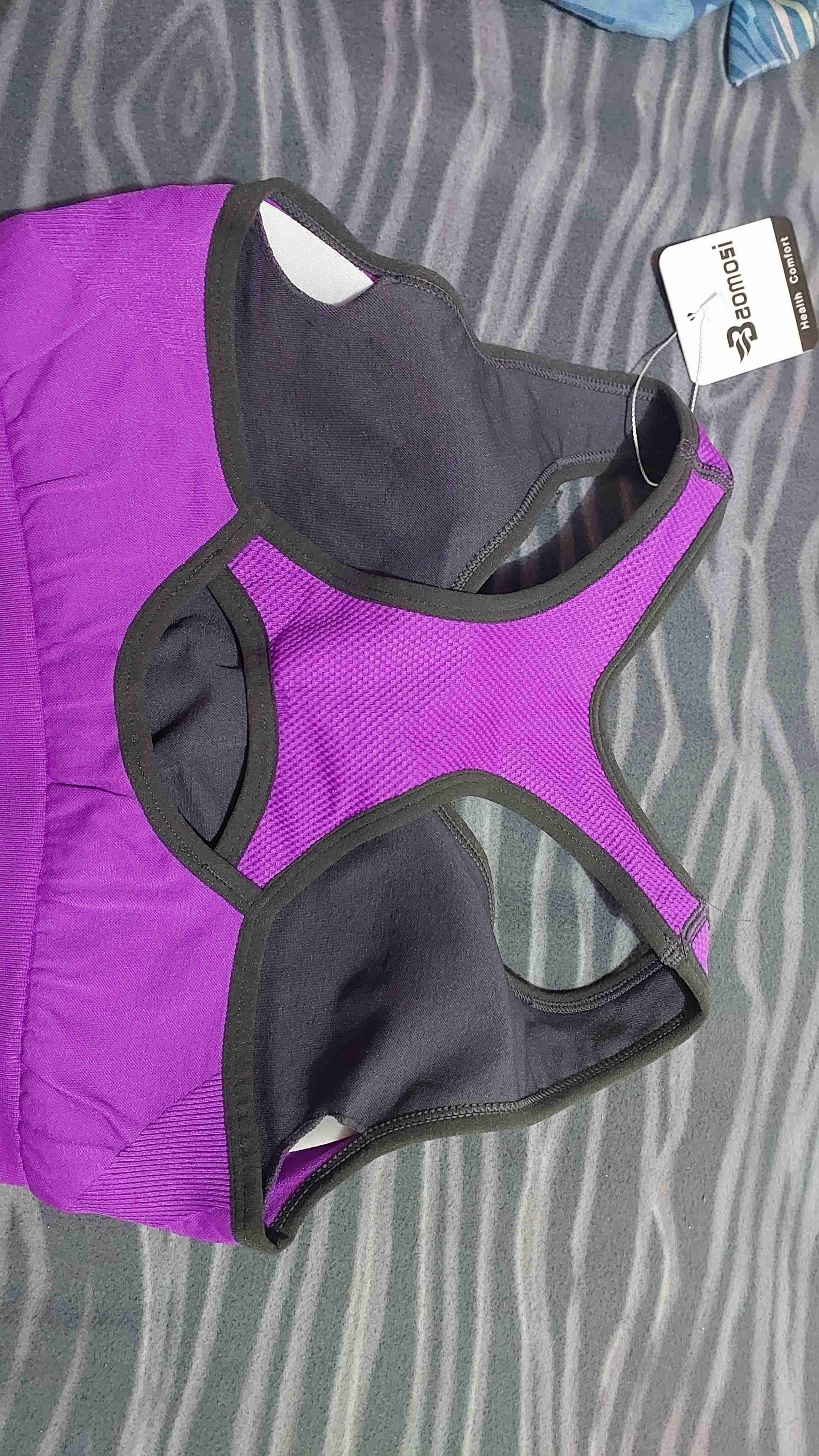 Top deportivo morado sin costuras - miniatura 2