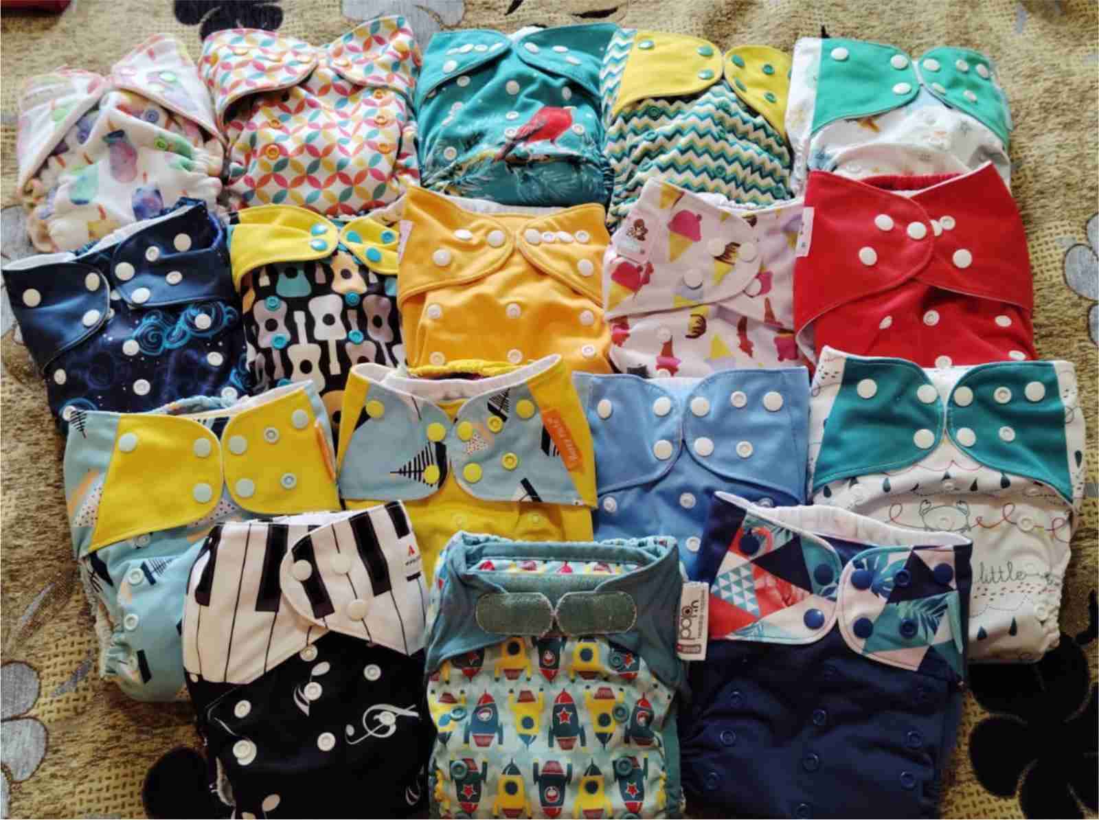 Lote 18 Pañales ecológicos de tela Usados - 1