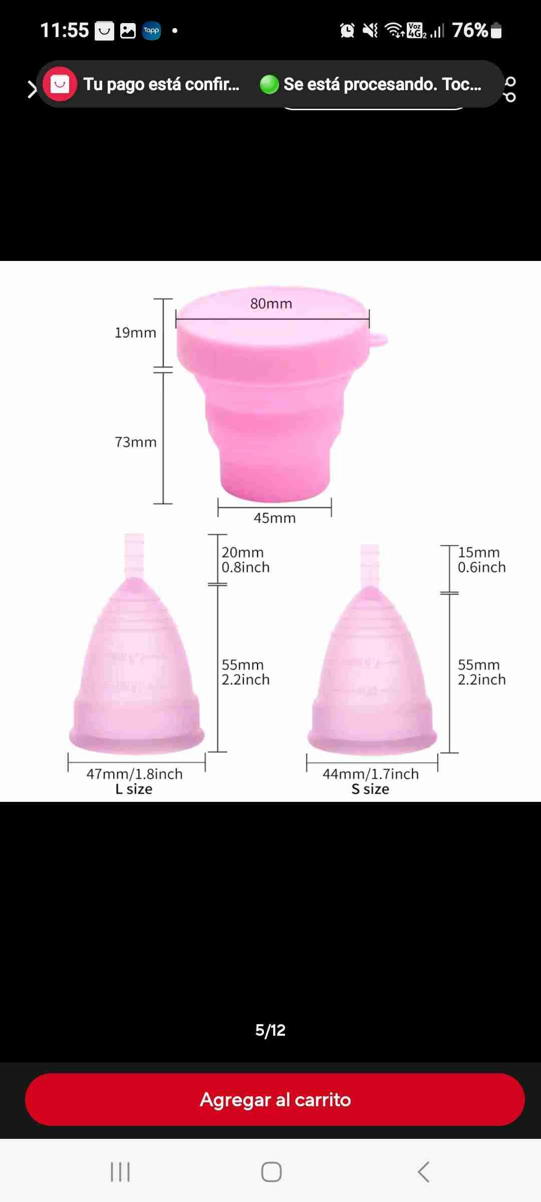 Copa menstrual y esterilizador rosa - miniatura 2