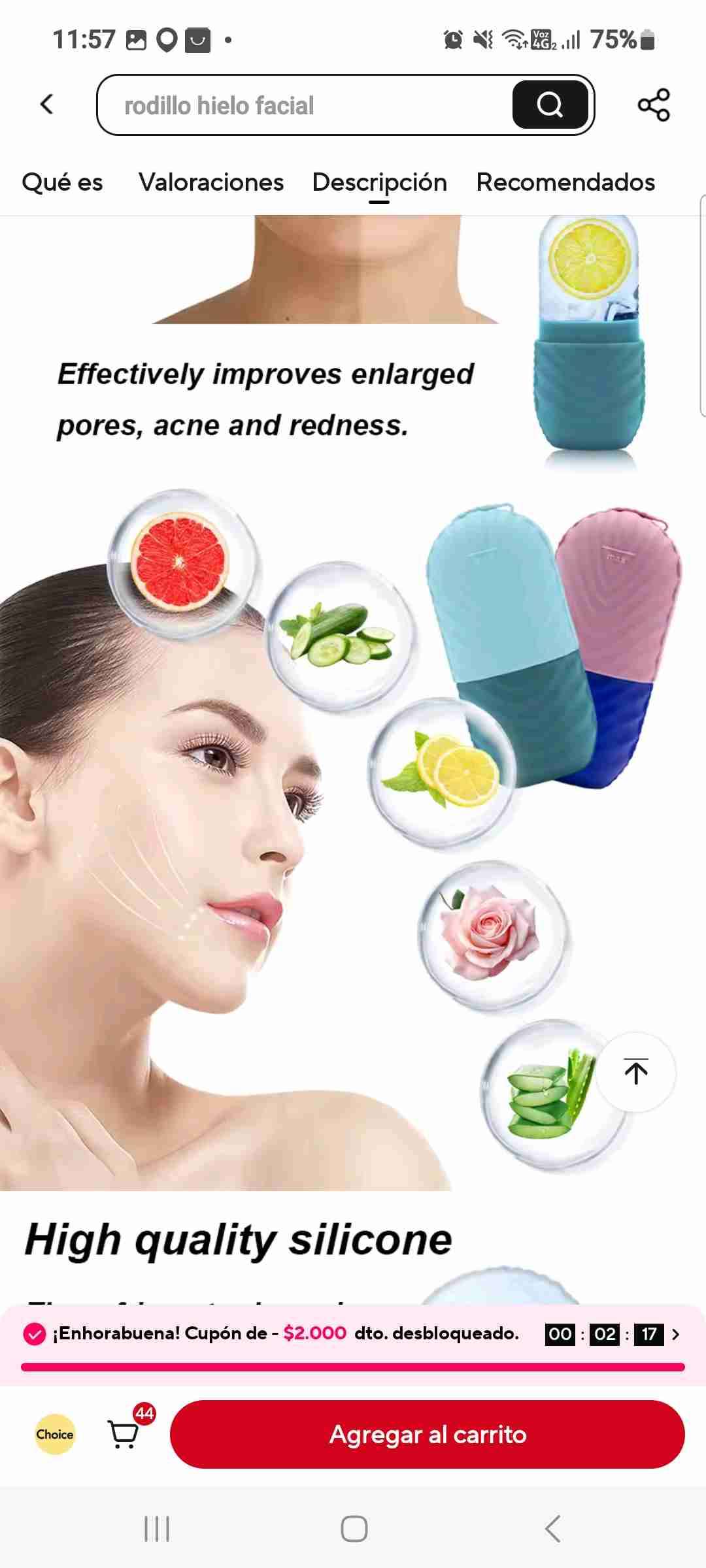 Molde de silicona para hieloterapia facial - miniatura 3