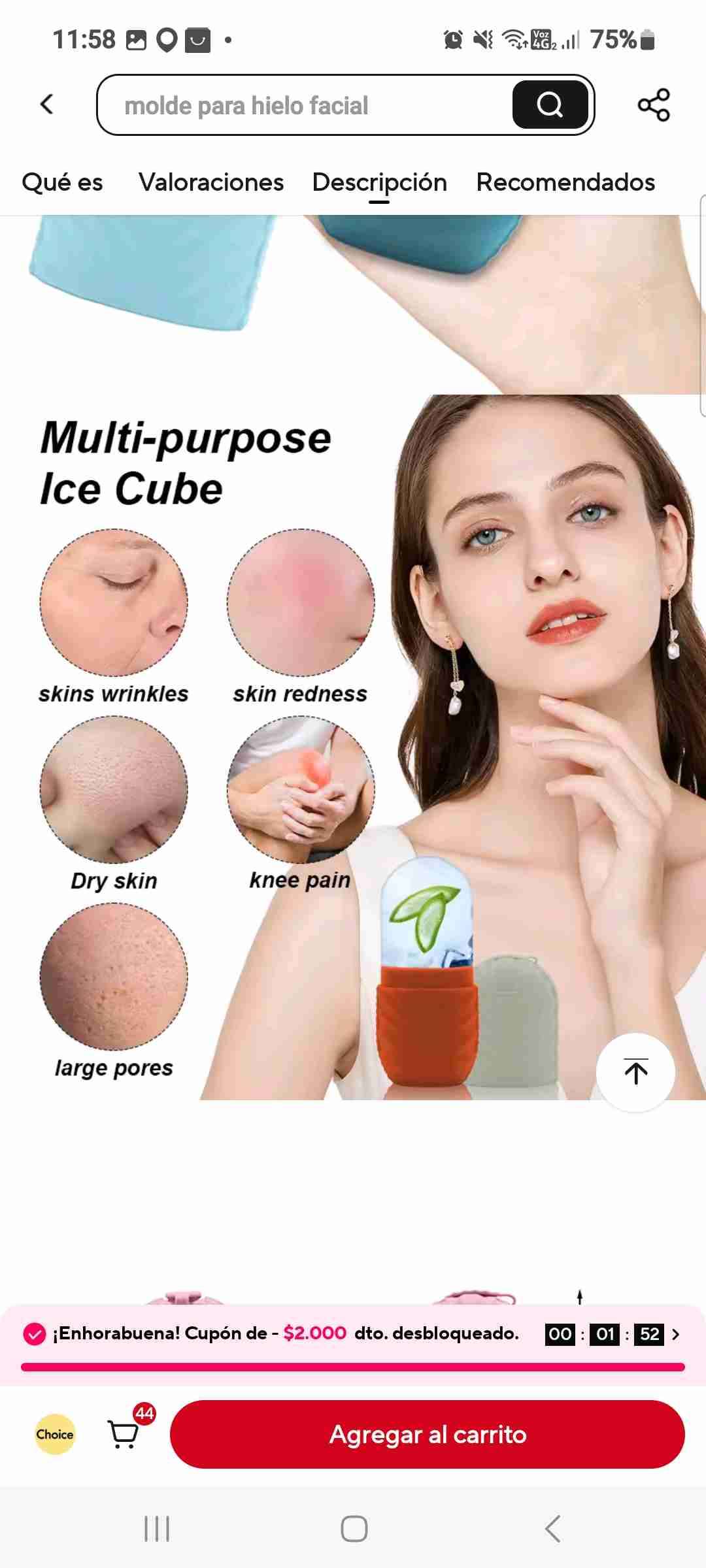 Molde de silicona para hieloterapia facial - miniatura 4