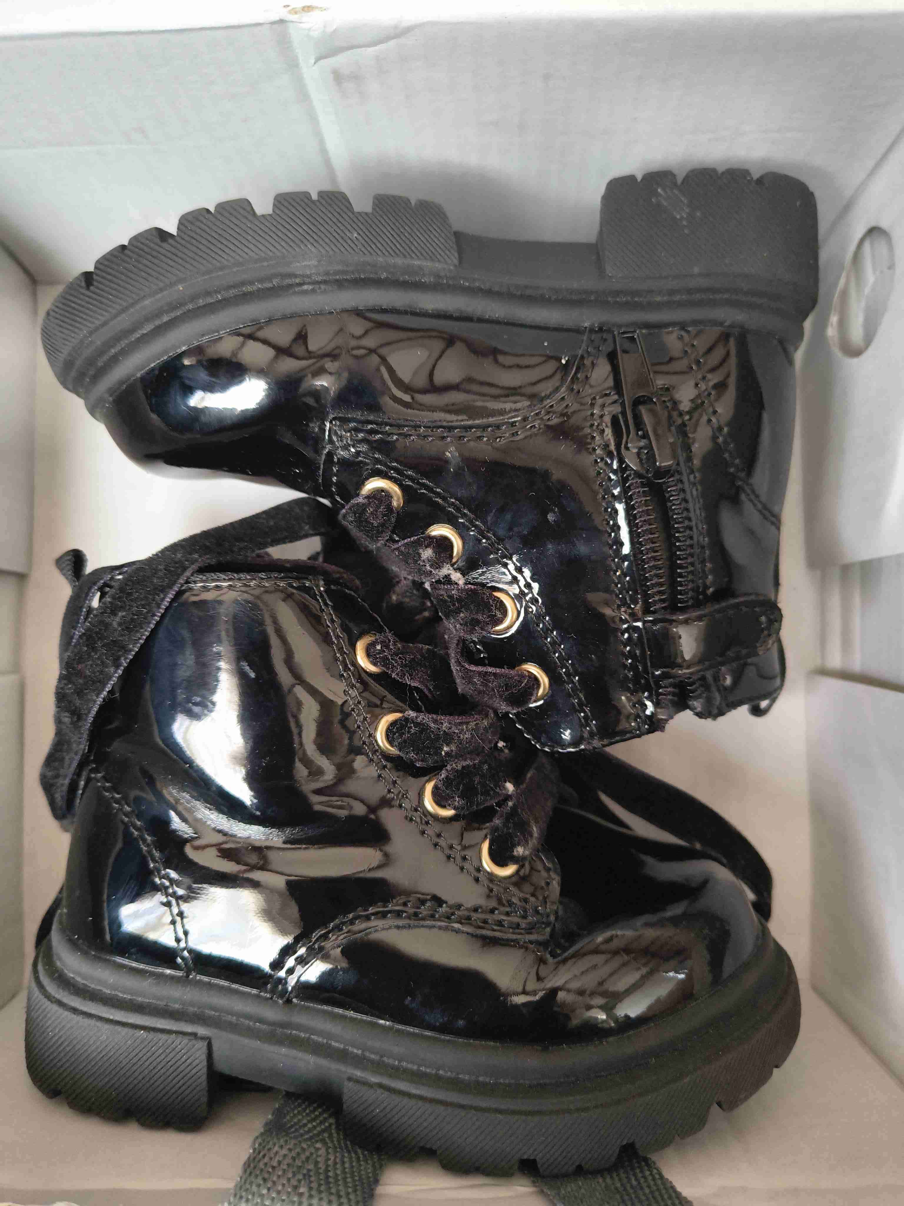 Botines negros de charol para niños - miniatura 3