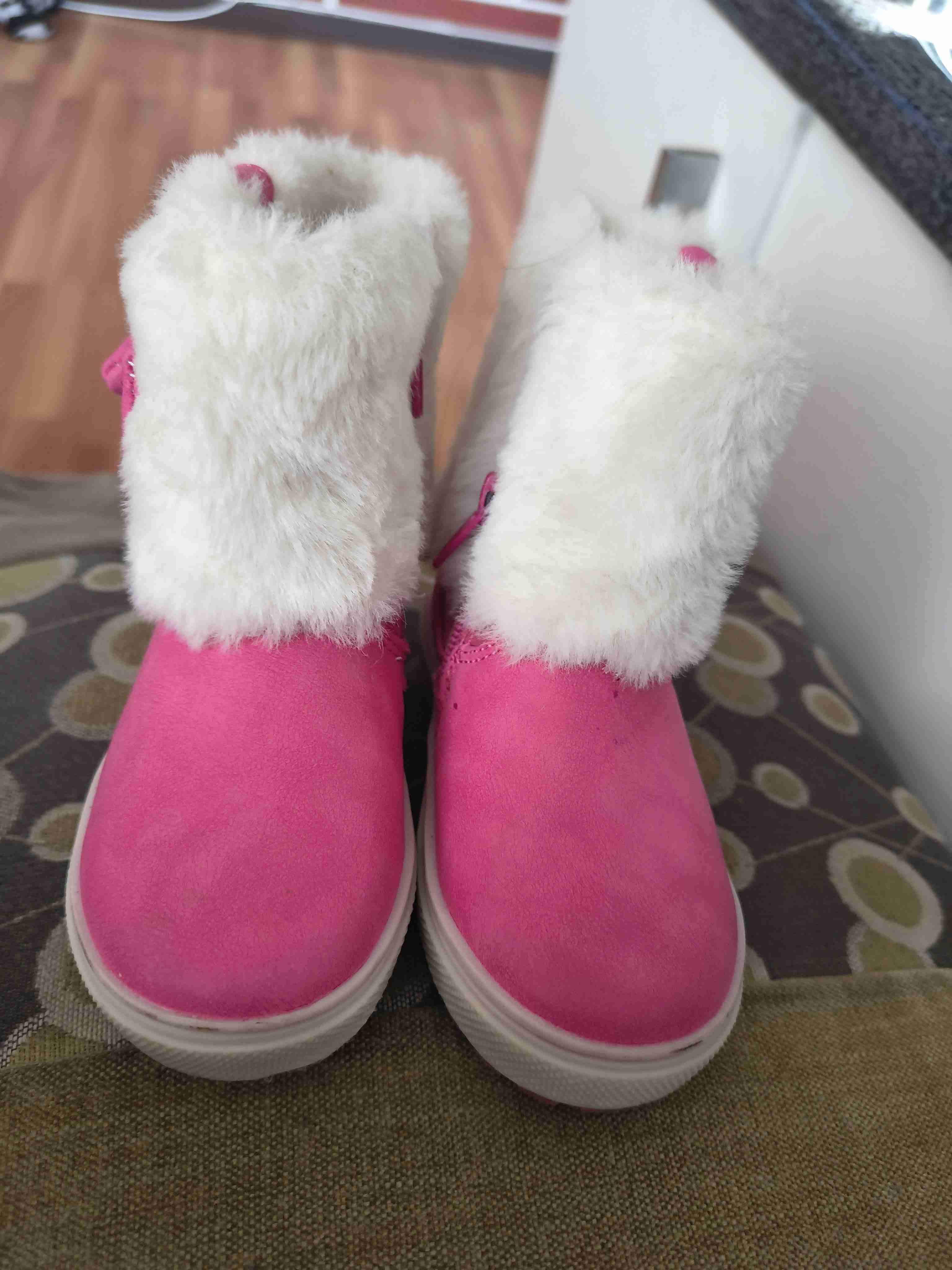 Botas infantiles rosadas con peluche - miniatura 2