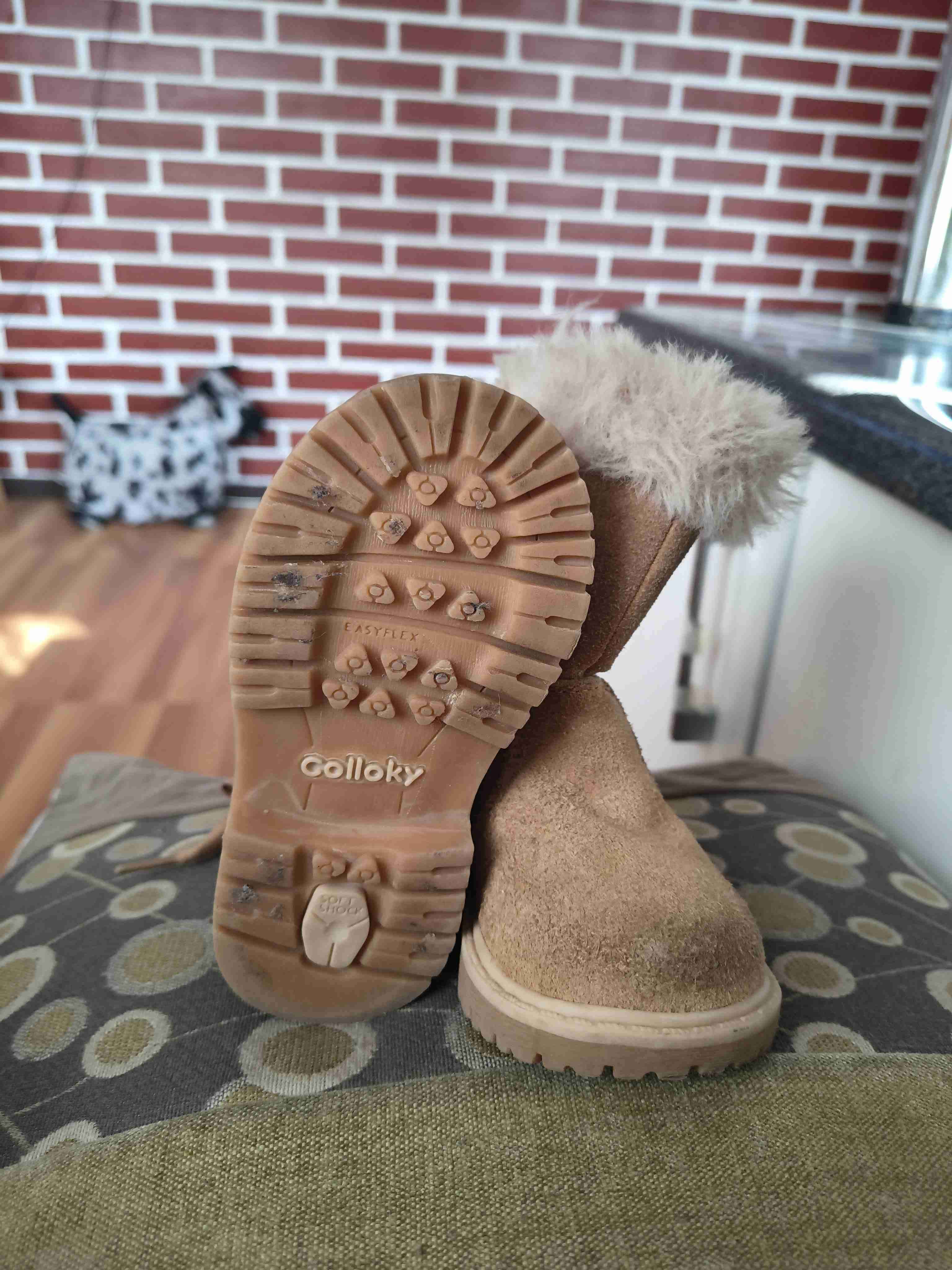 Botas beige con forro de pelo - 2