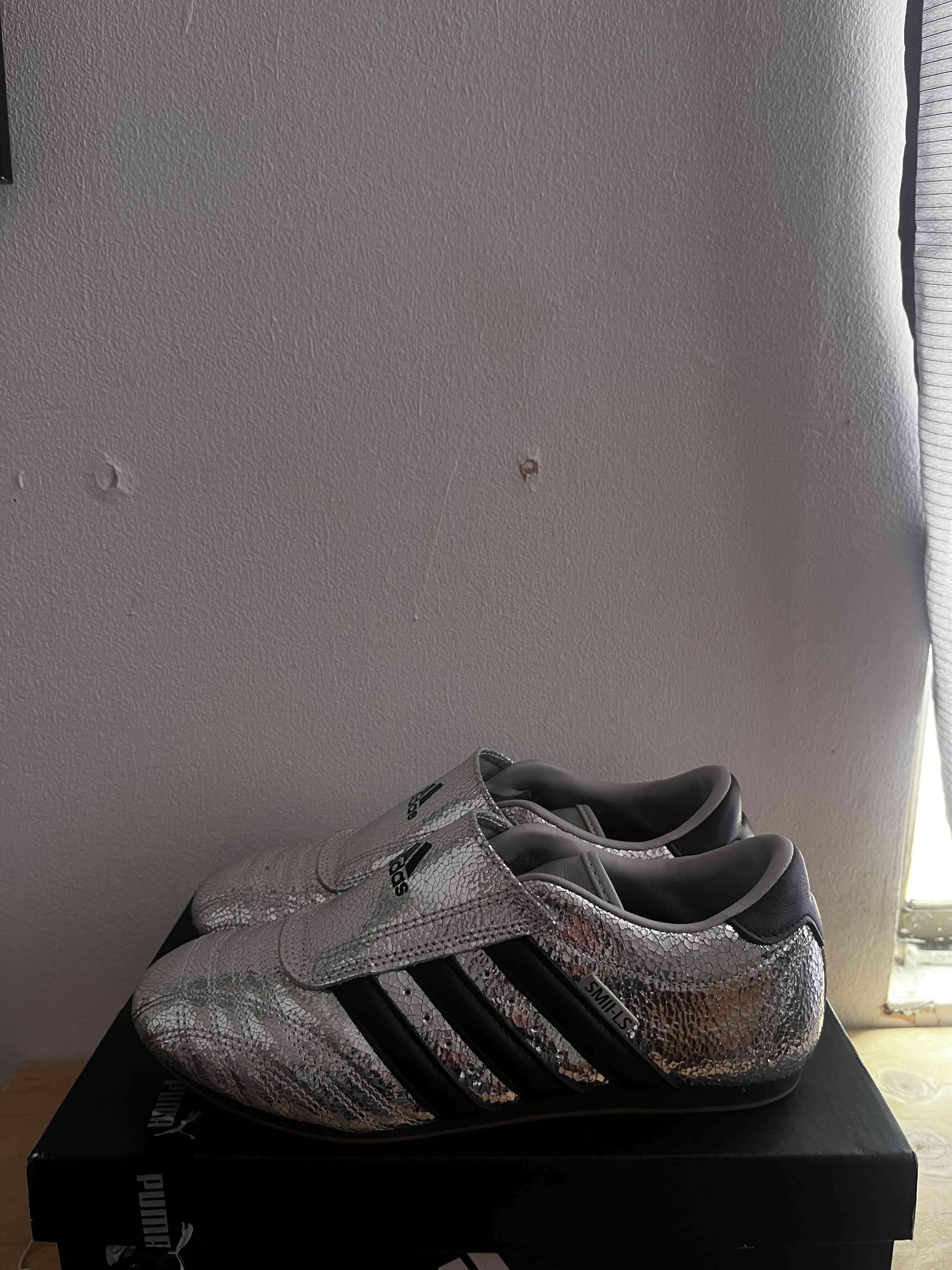 Zapatillas plateadas Adidas taekowondo - miniatura 1