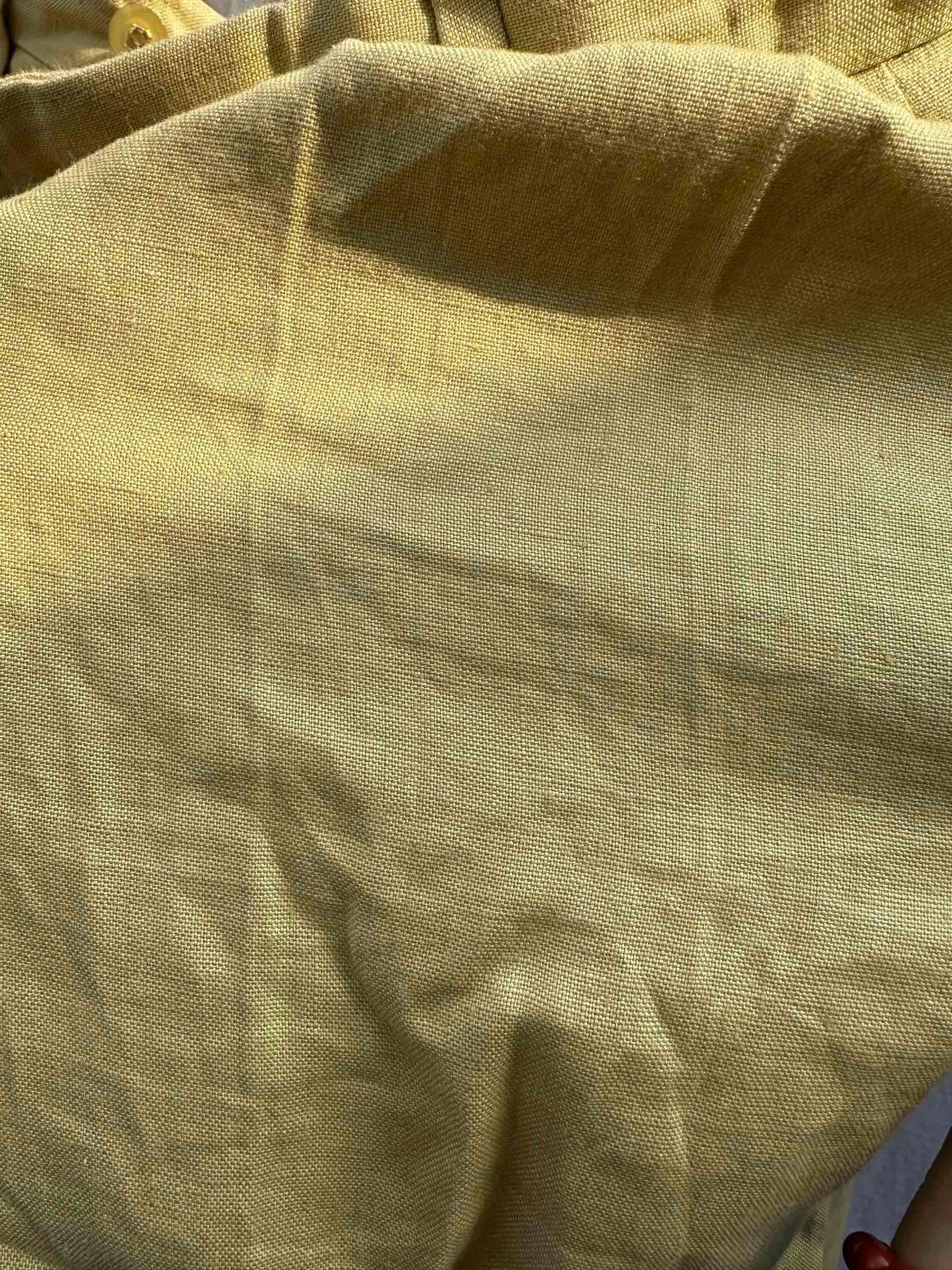 Pantalón italiano de lino color mostaza - 3