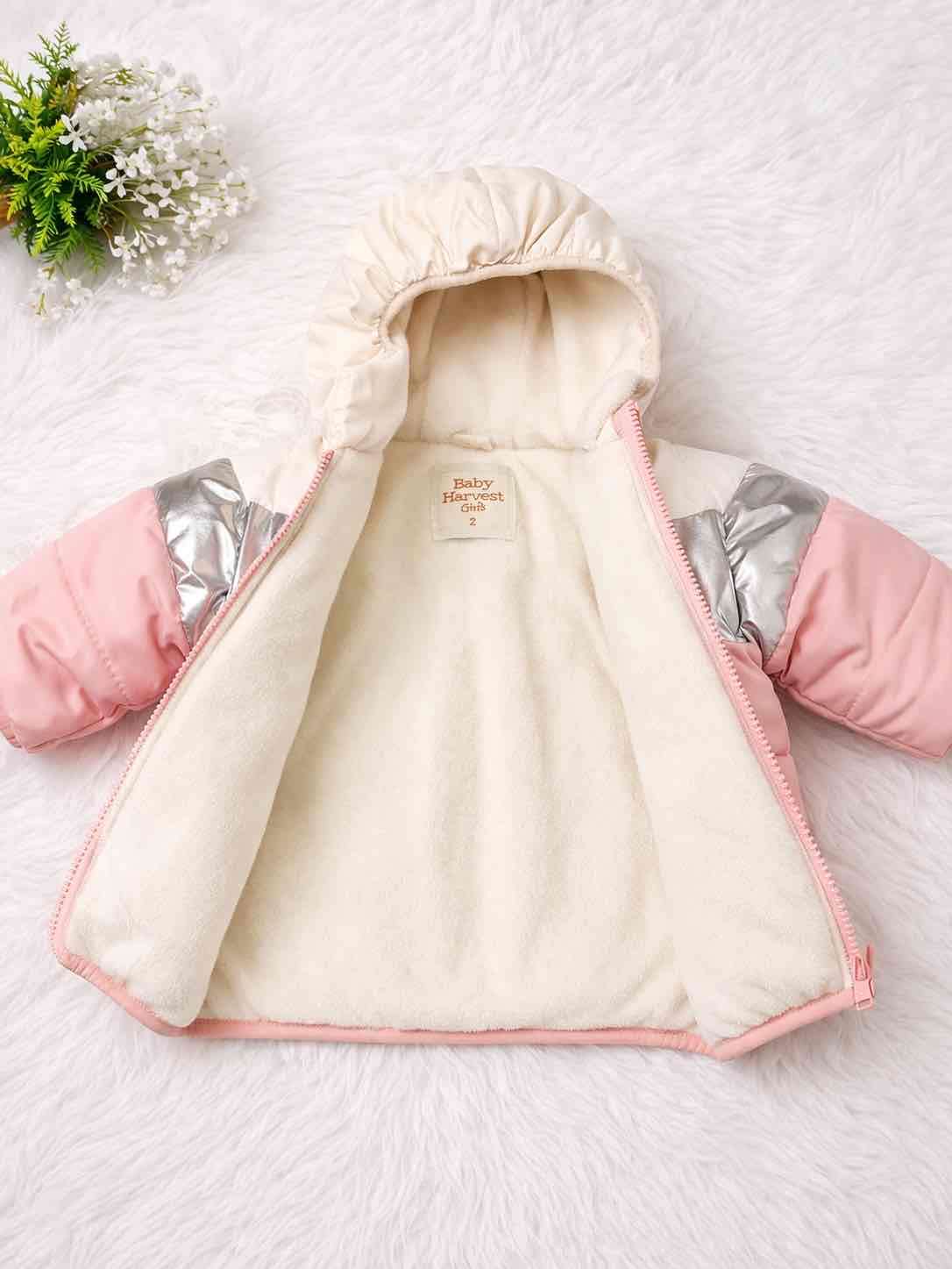 Chaqueta acolchada bebé rosa. Talla 2. - miniatura 2