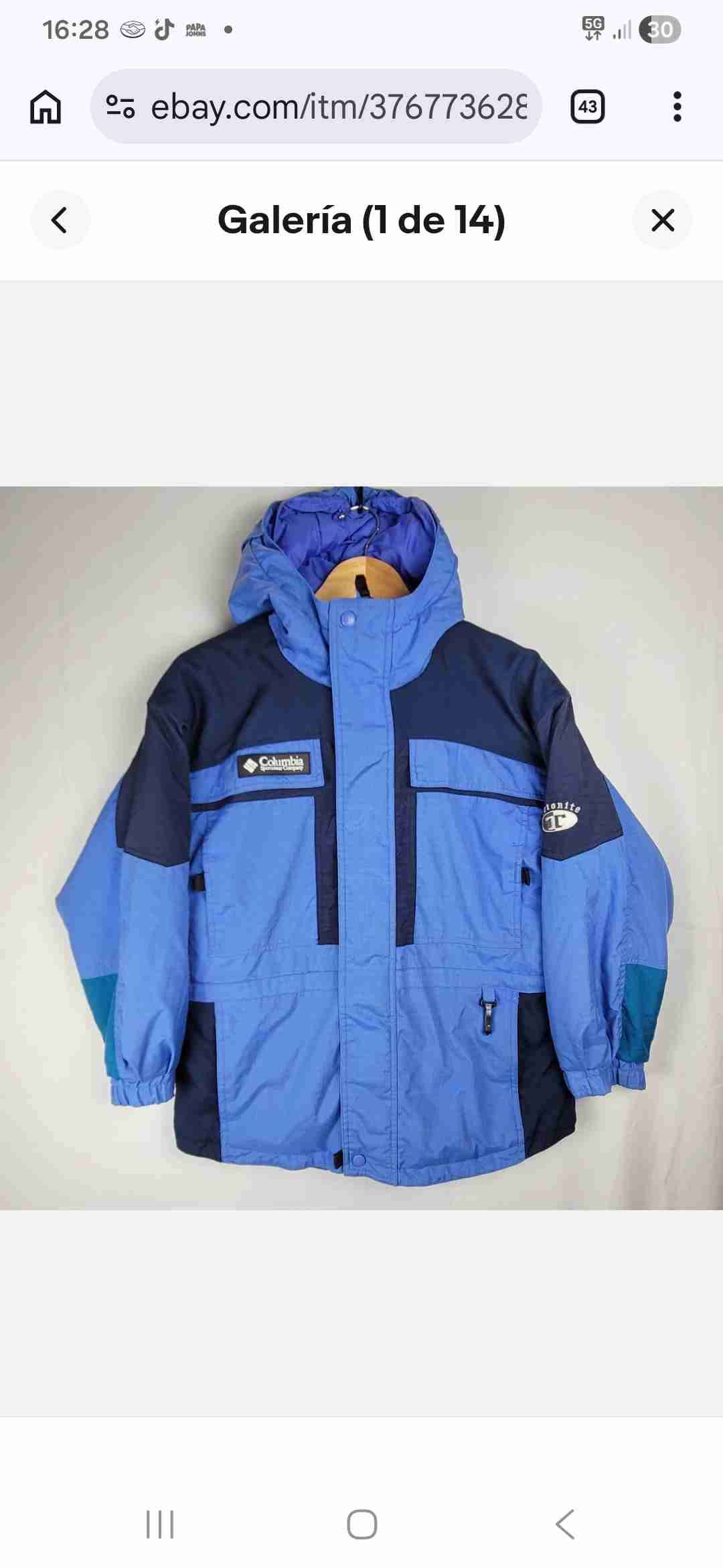 Chaqueta columbia vintage - miniatura 2