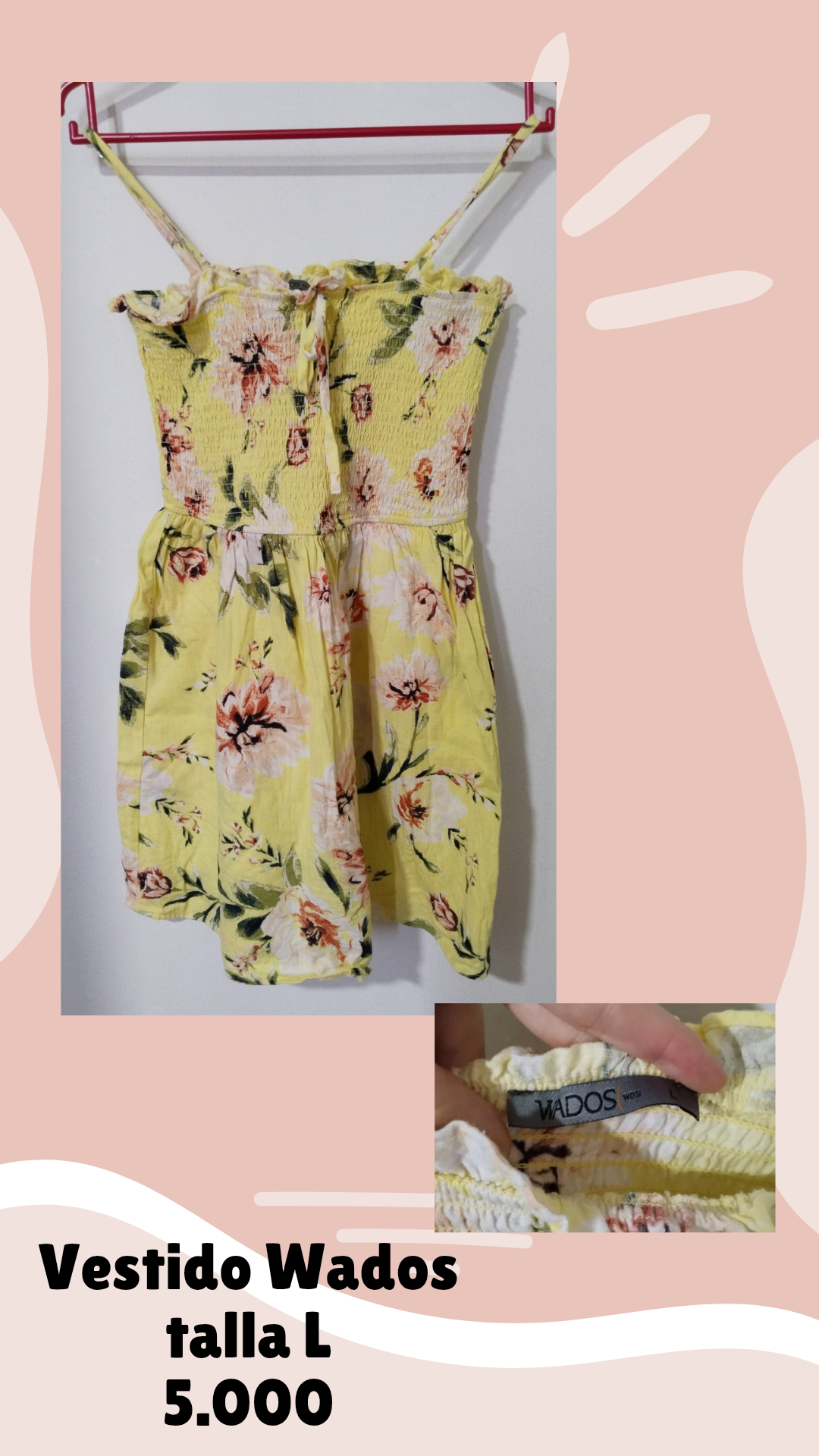Vestido floral amarillo Wados