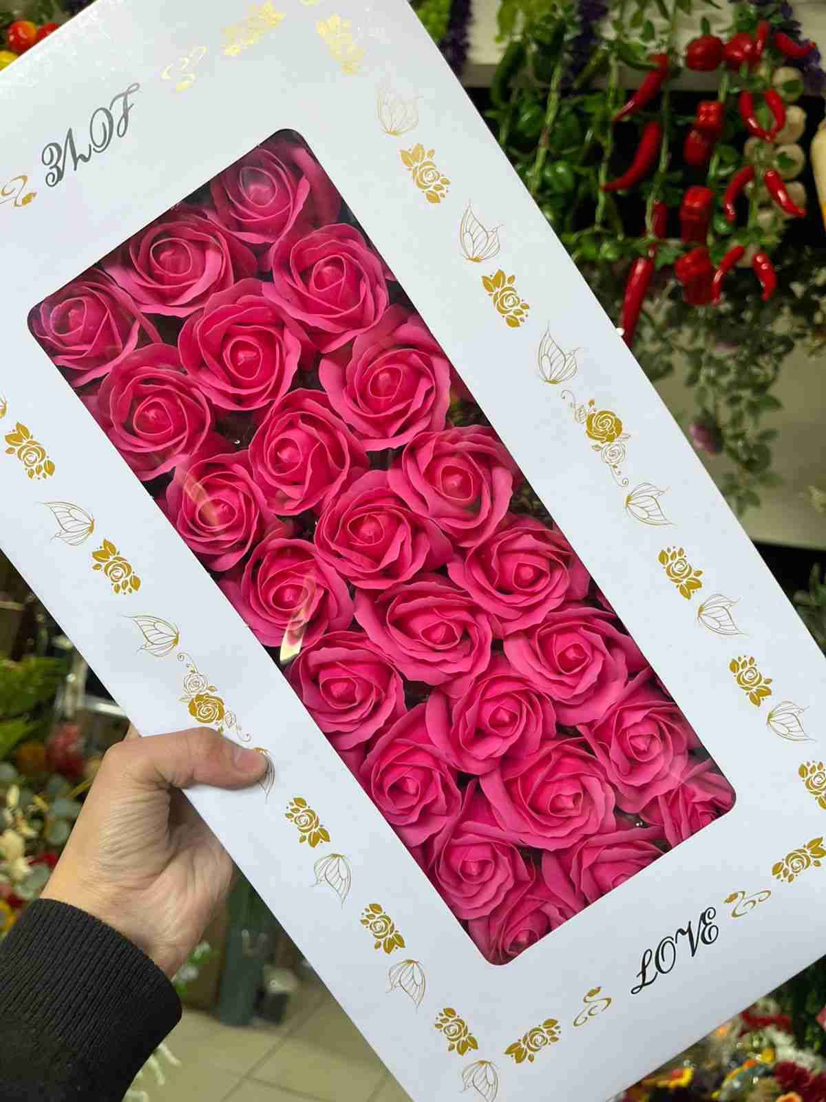 Cajas de rosas artificiales de jabón - miniatura 5