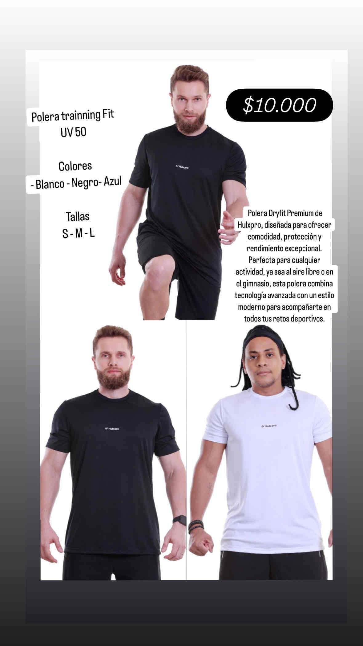 Polera deportiva UV 50 negra