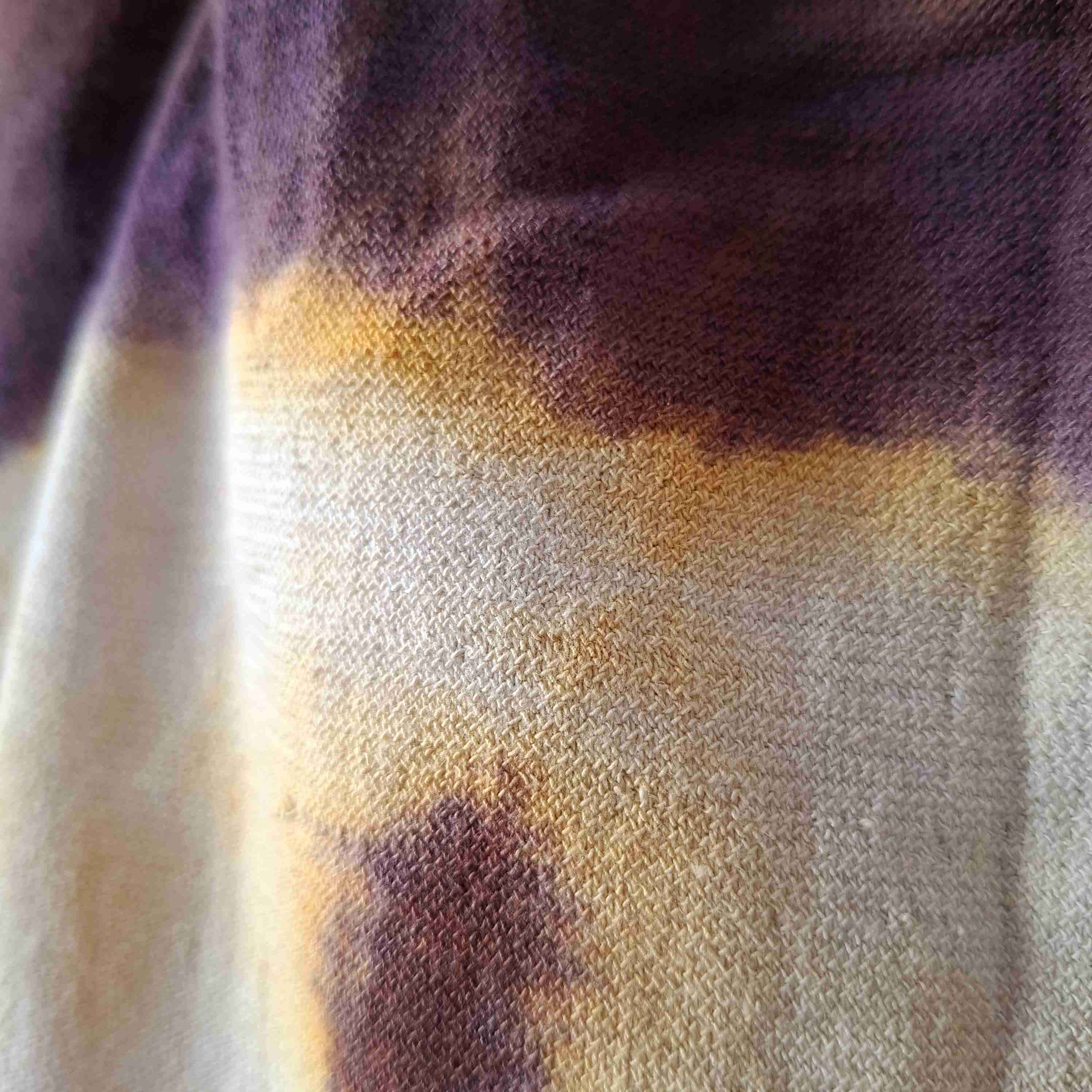 Falda corta tie-dye amarilla-morada - miniatura 3