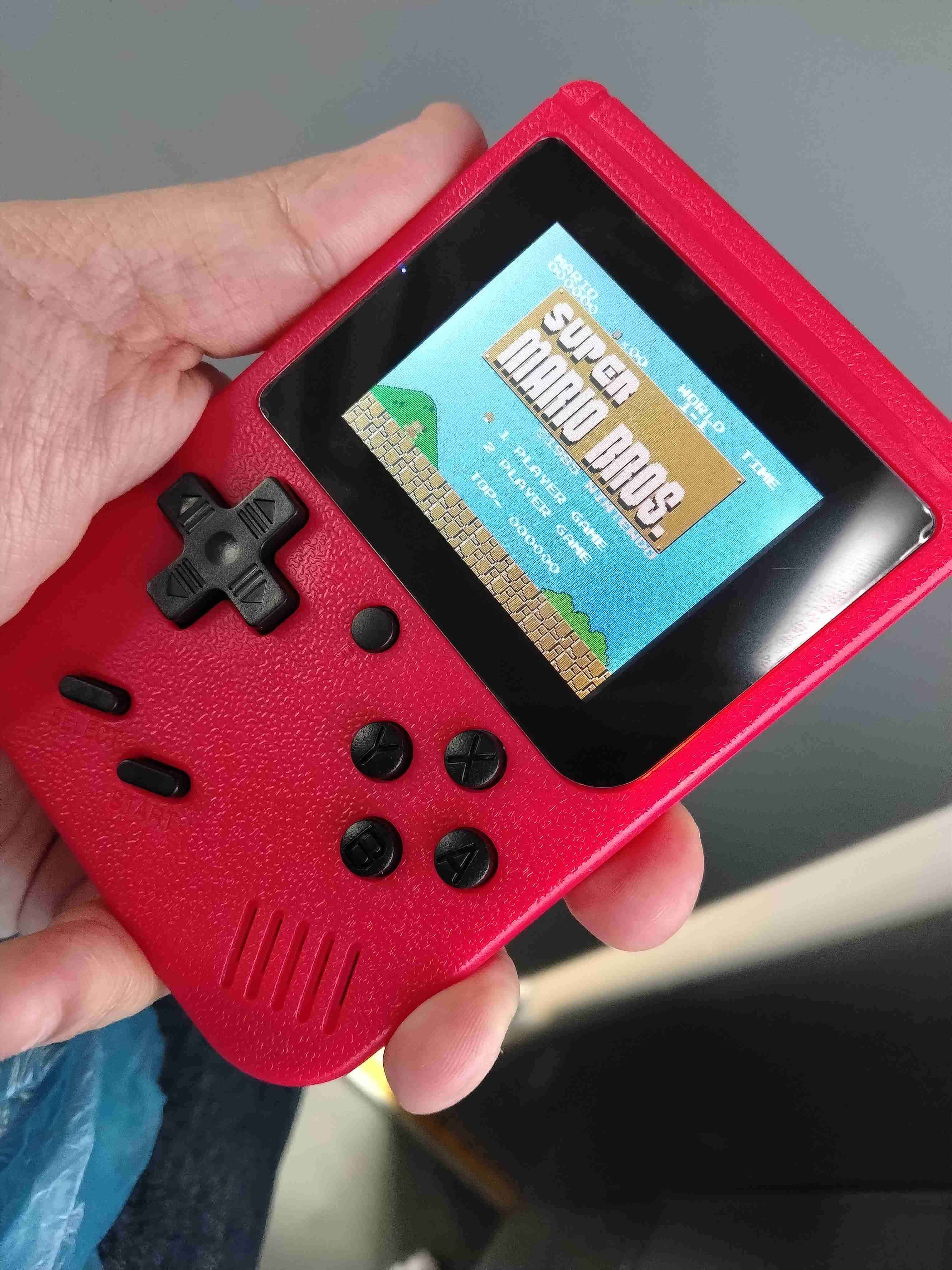 Consola portátil retro roja NES 8 bits 400 juegos - 1