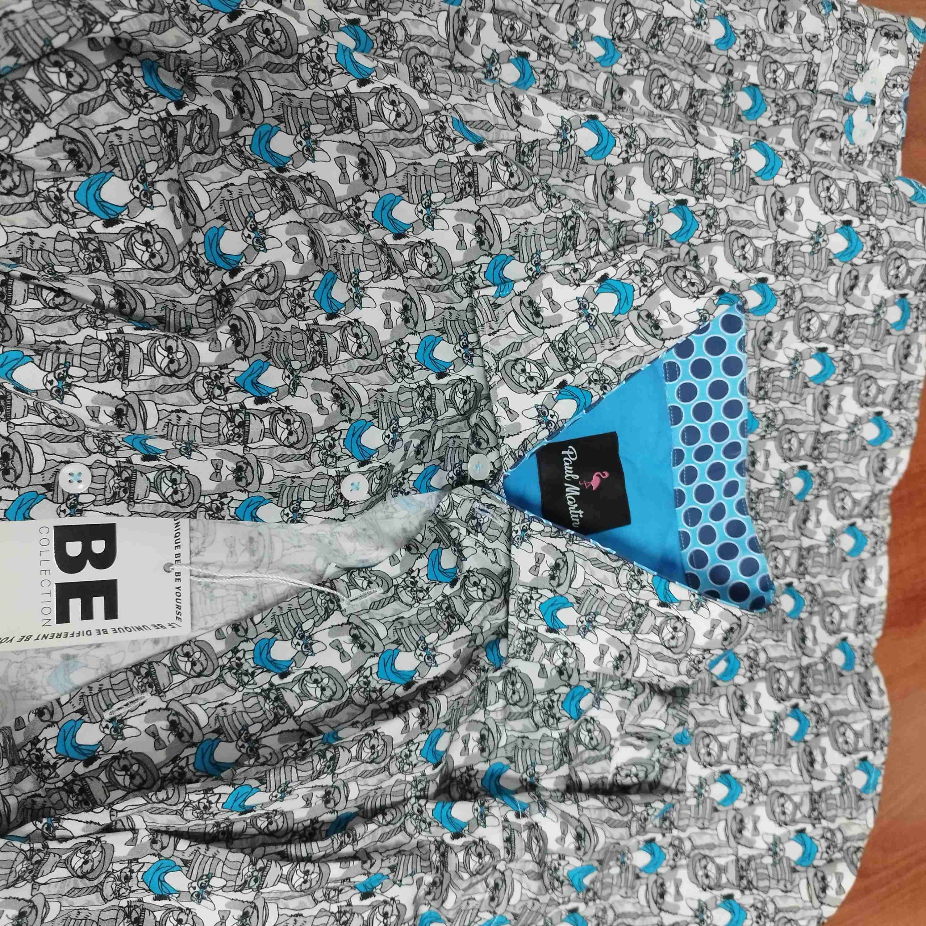 Camisa Paul Martin, talla L, modelo gatos - 1