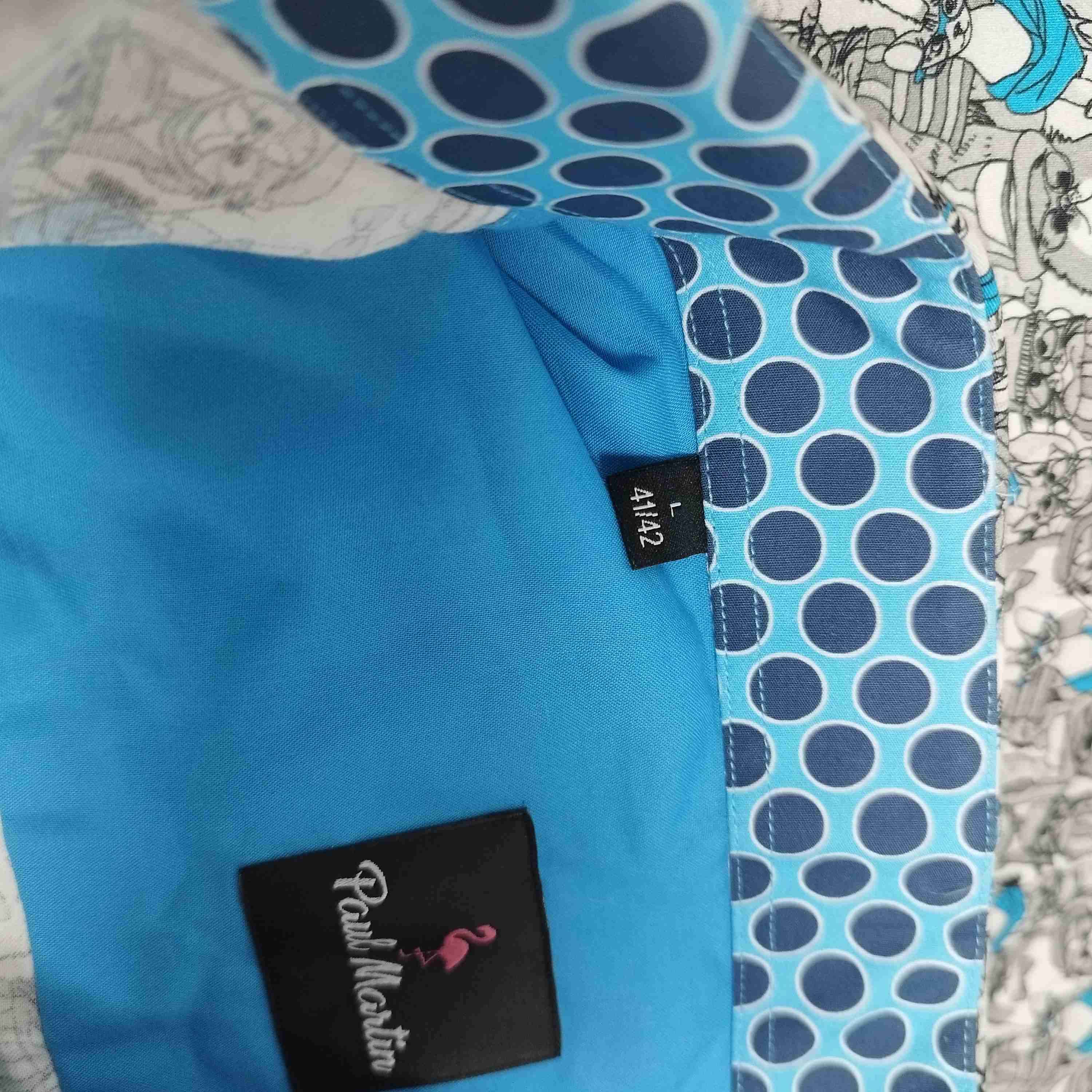 Camisa Paul Martin, talla L, modelo gatos - 2