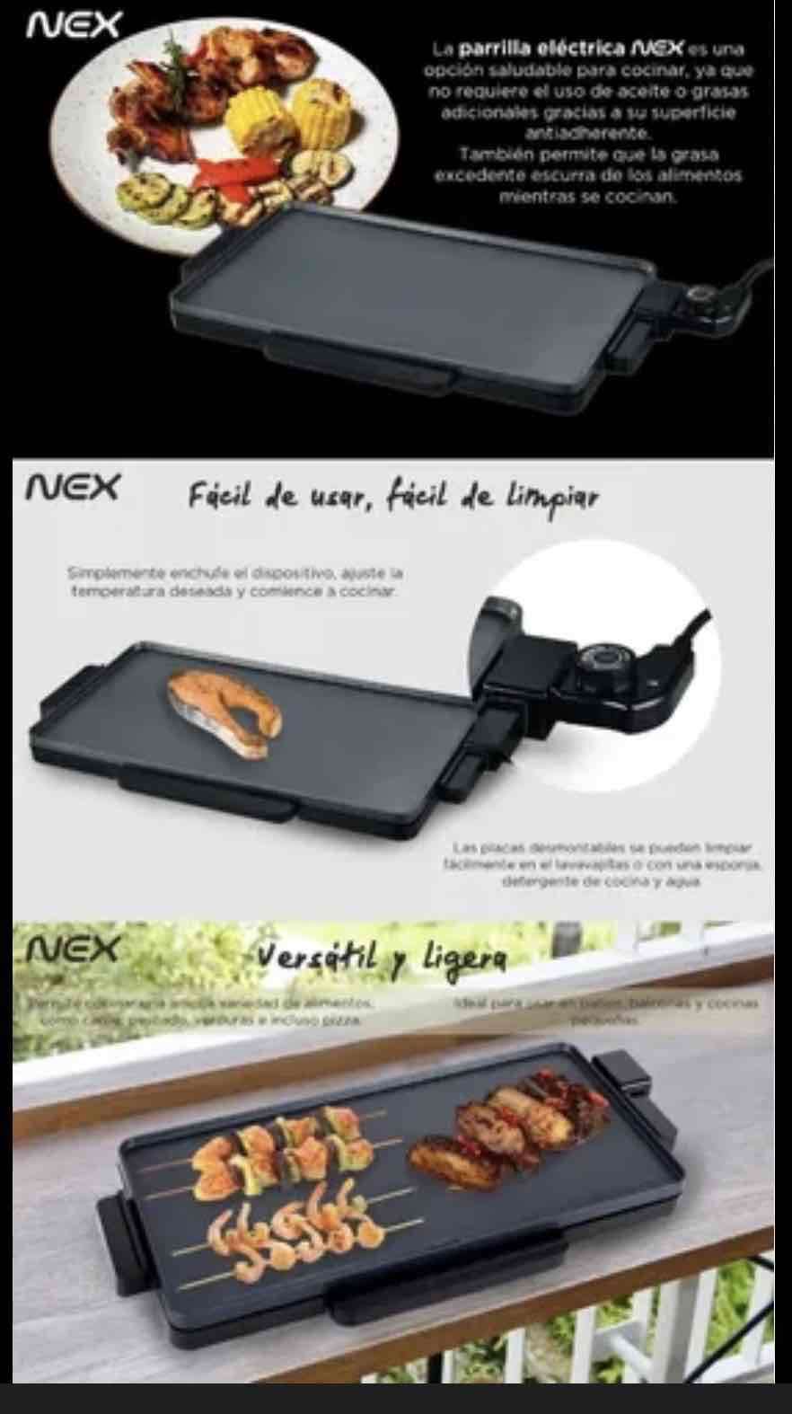 Parrilla eléctrica antiadherente - miniatura 2