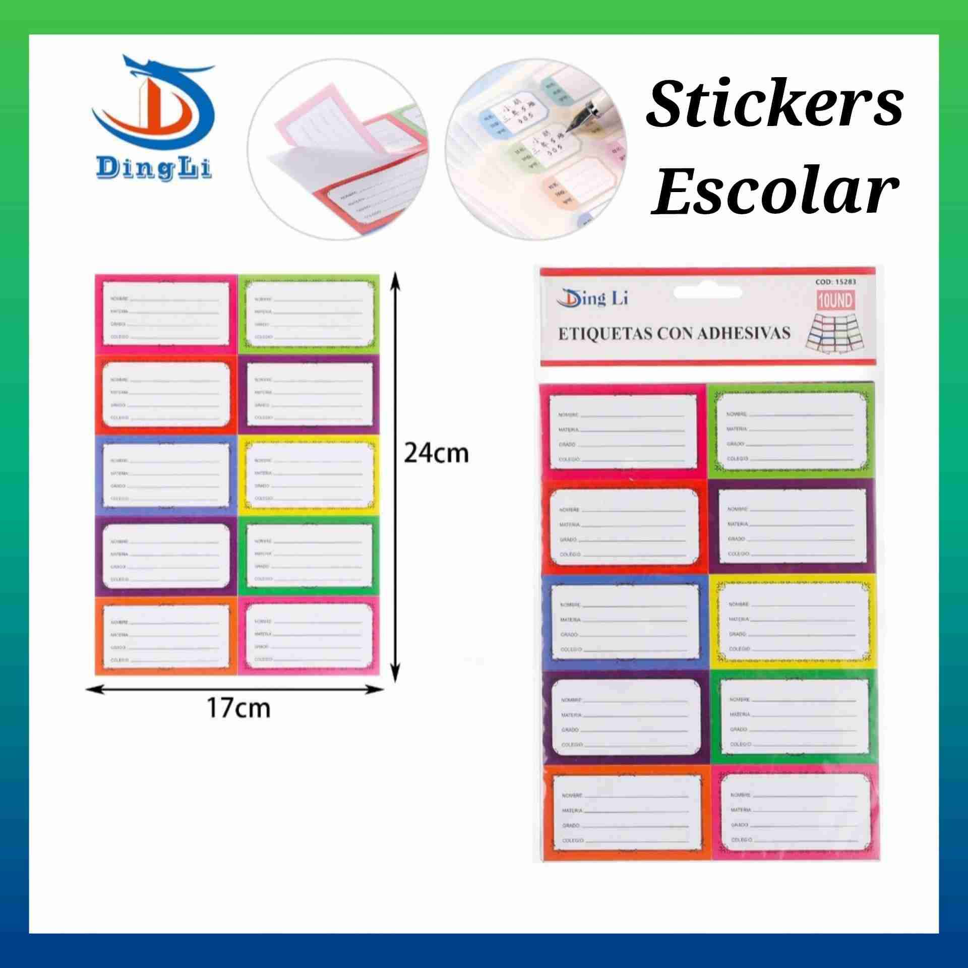 Etiquetas adhesivas escolares - miniatura 3