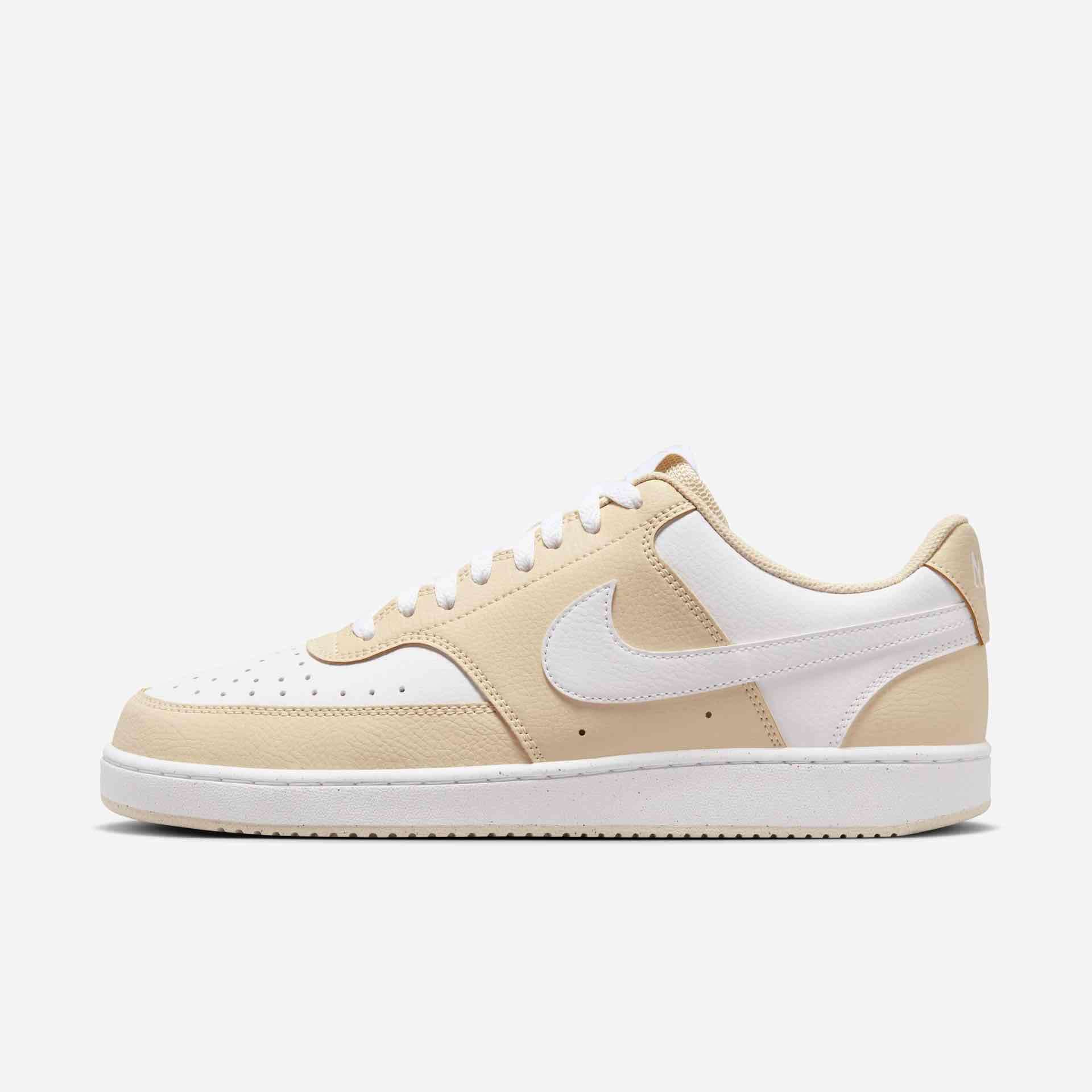 Zapatillas Nike court vision low blancas y beige - 2