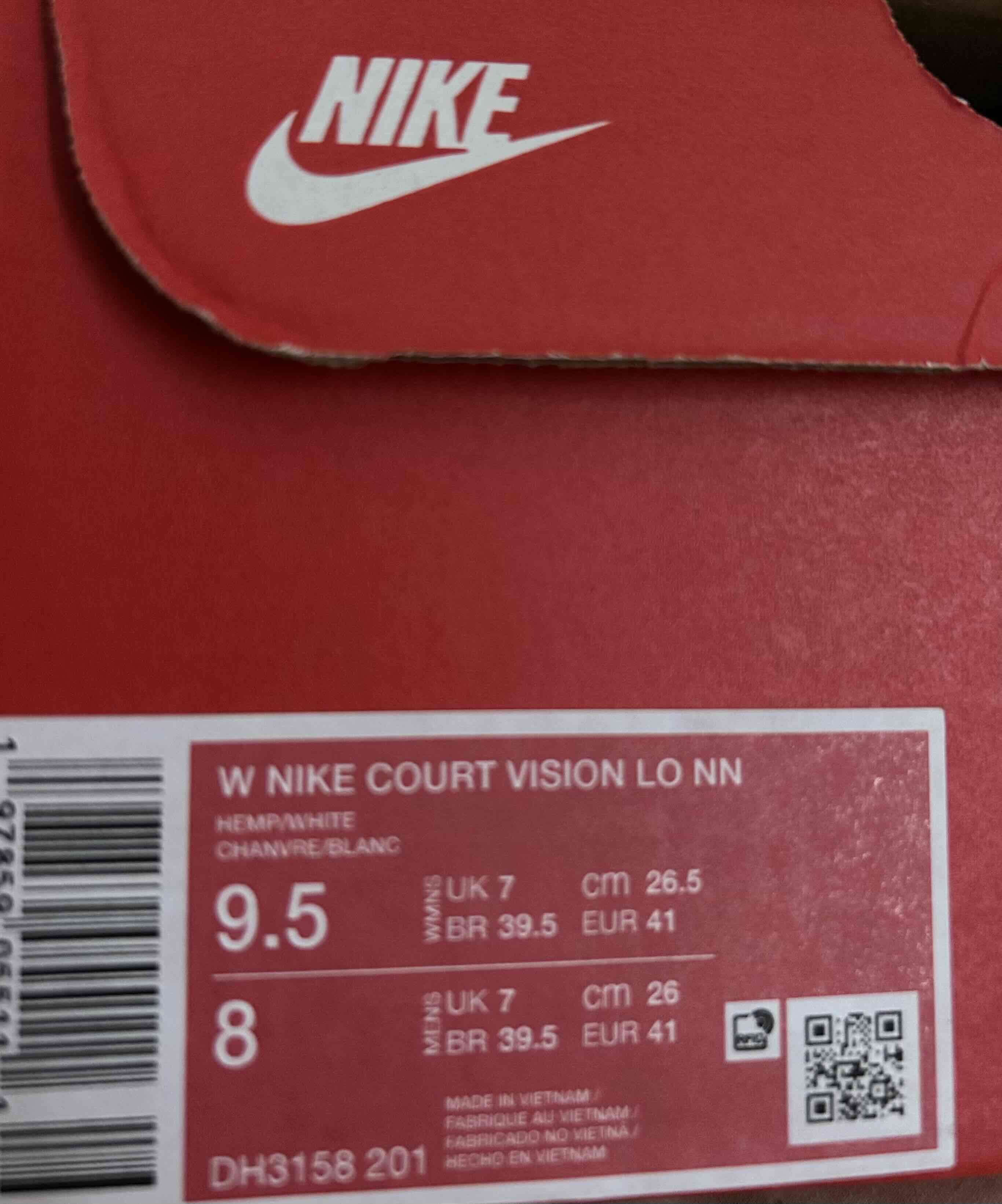 Zapatillas Nike court vision low blancas y beige - 5