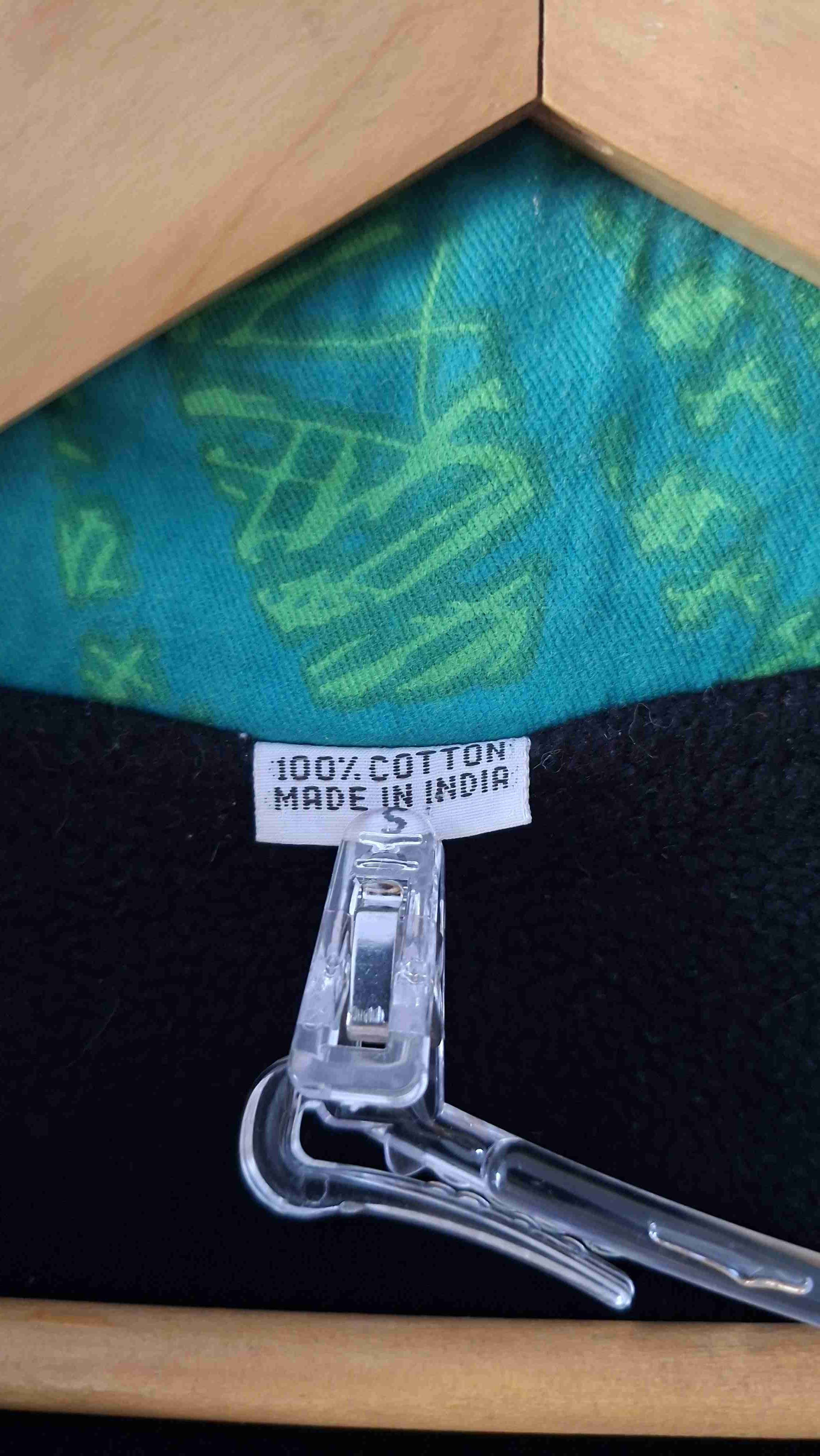 Abrigo estampado turquesa de la India - 2